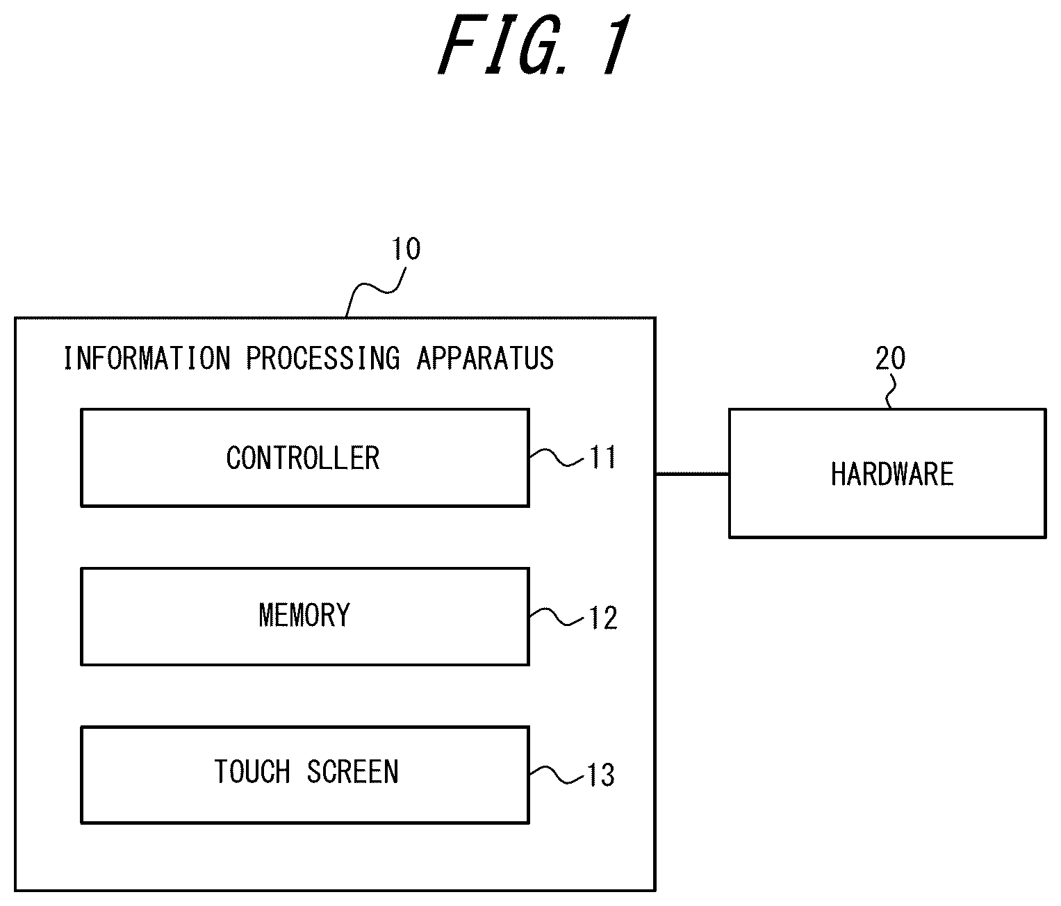 Patent US12619330 — Information processing apparatus, control method, and non-transitory computer readable medium for operation input using a touch screen — Figure 1