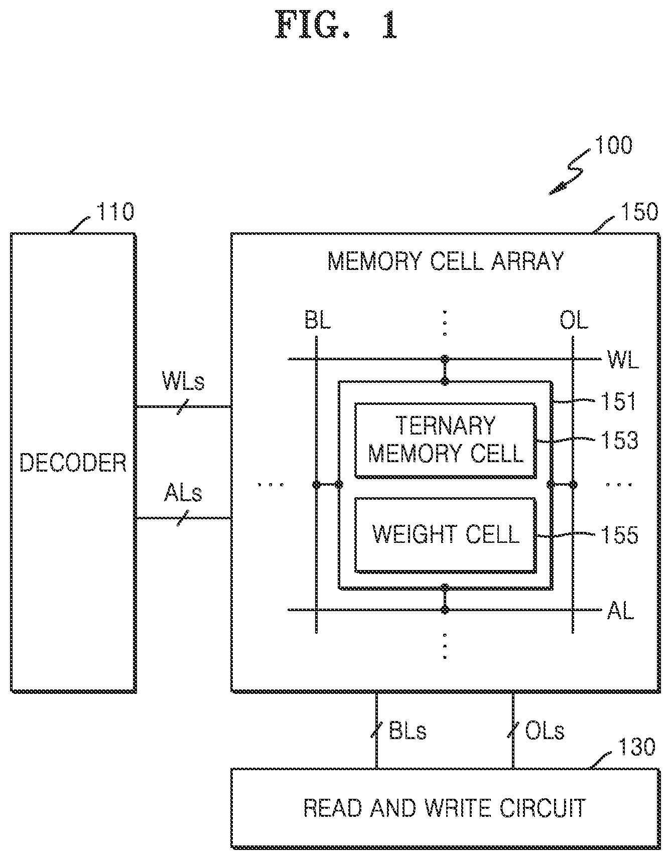 Patent US12619395 — Memory device including ternary memory cell — Figure 1