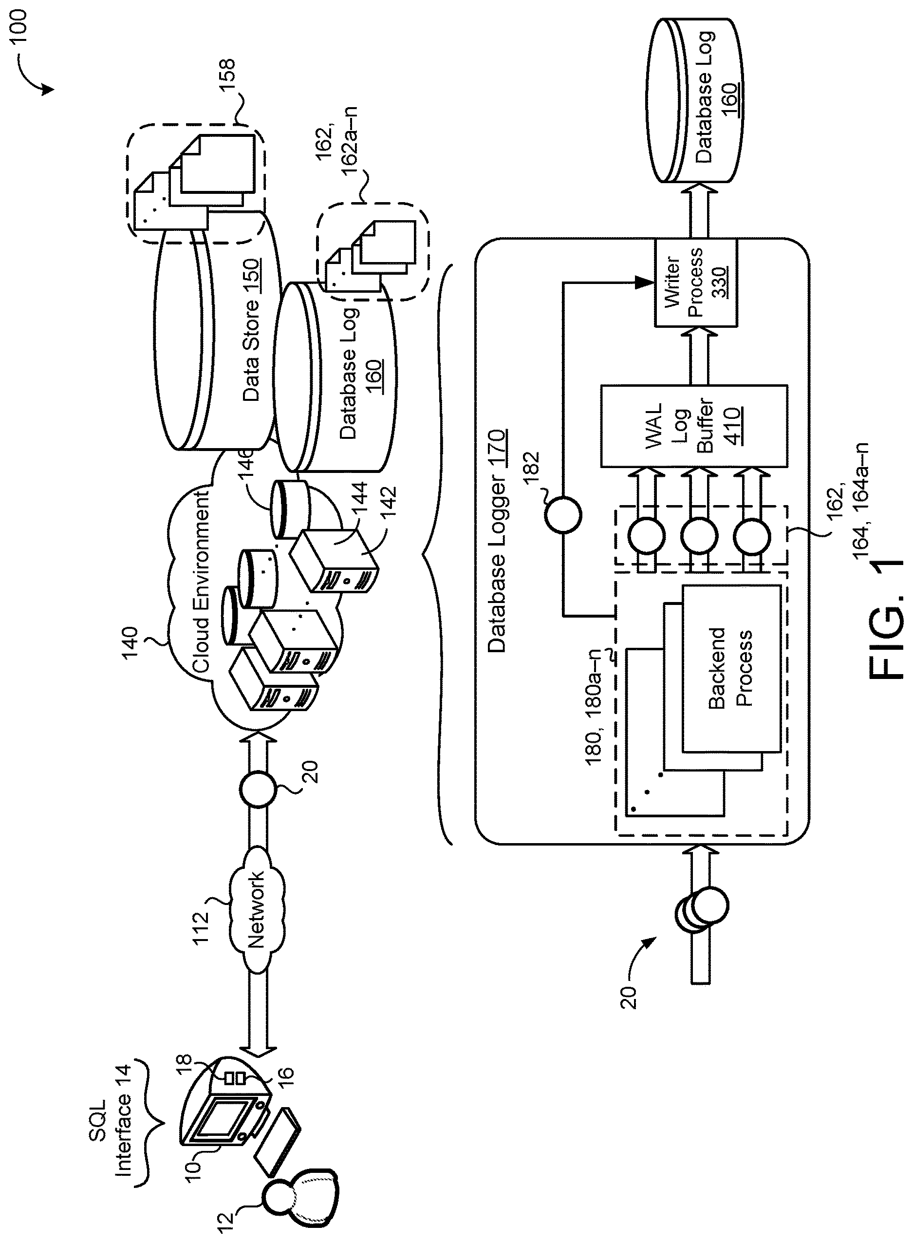 Patent US12619462 — Transaction performance by parallel WAL IO and parallel waking up transaction commit waiters — Figure 1