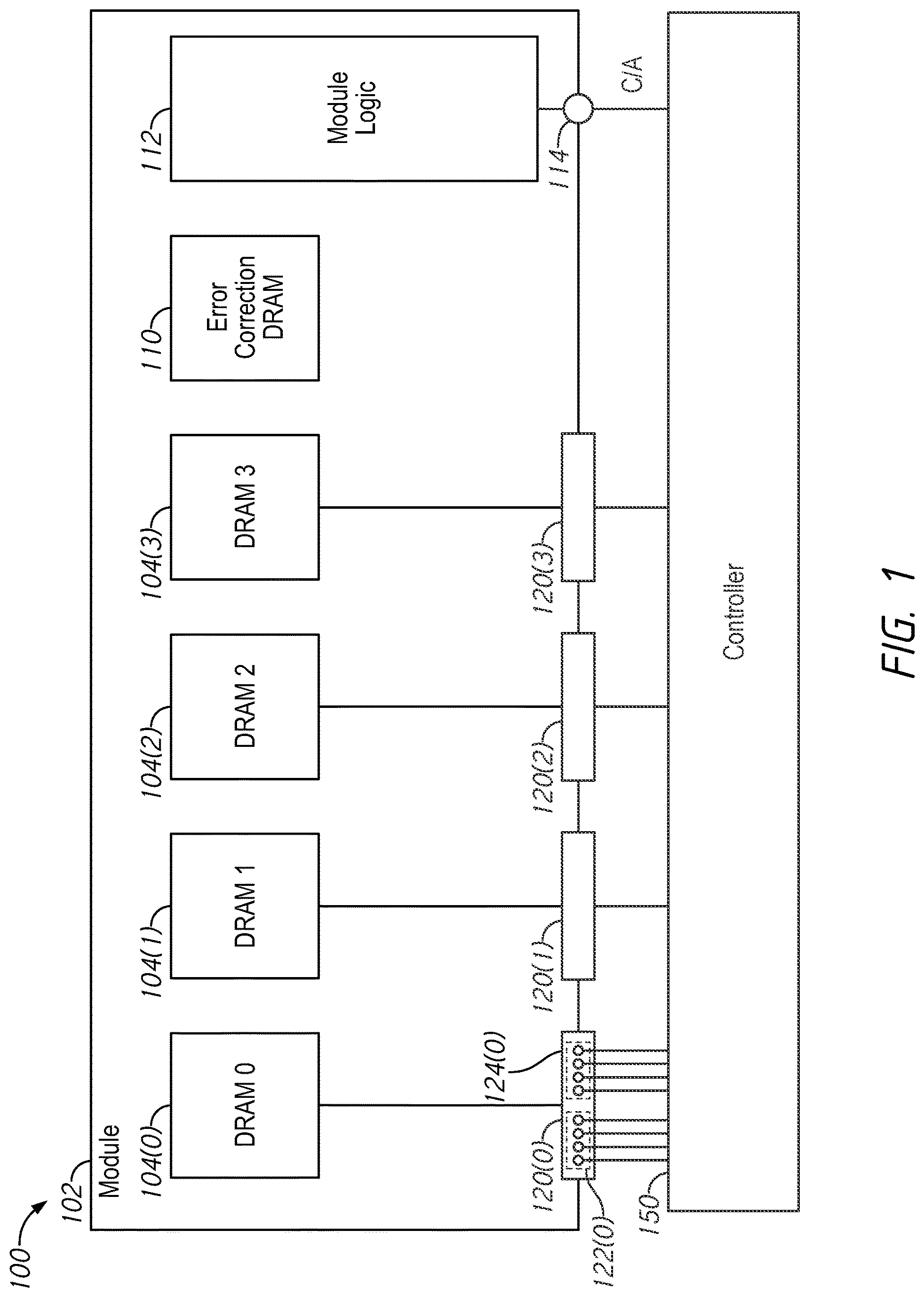 Patent US12619496 — Apparatuses and methods for bounded fault compliant metadata storage — Figure 1