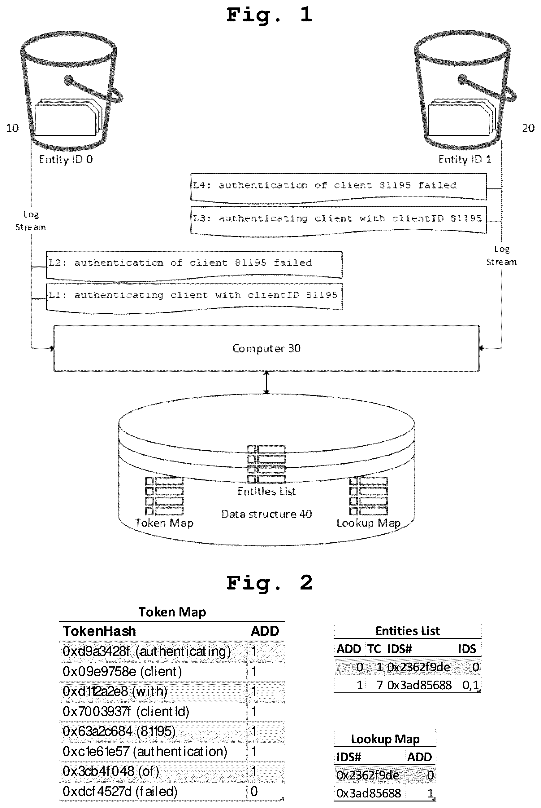 Patent US12619591 — Compact probabilistic data structure for storing log data — Figure 1