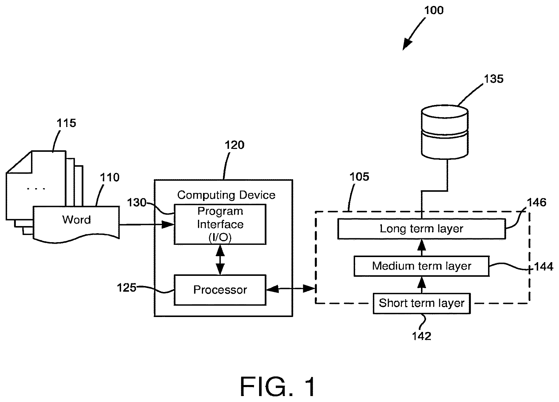 Patent US12619651 — Hierarchical dictionary with statistical filtering based on word frequency — Figure 1