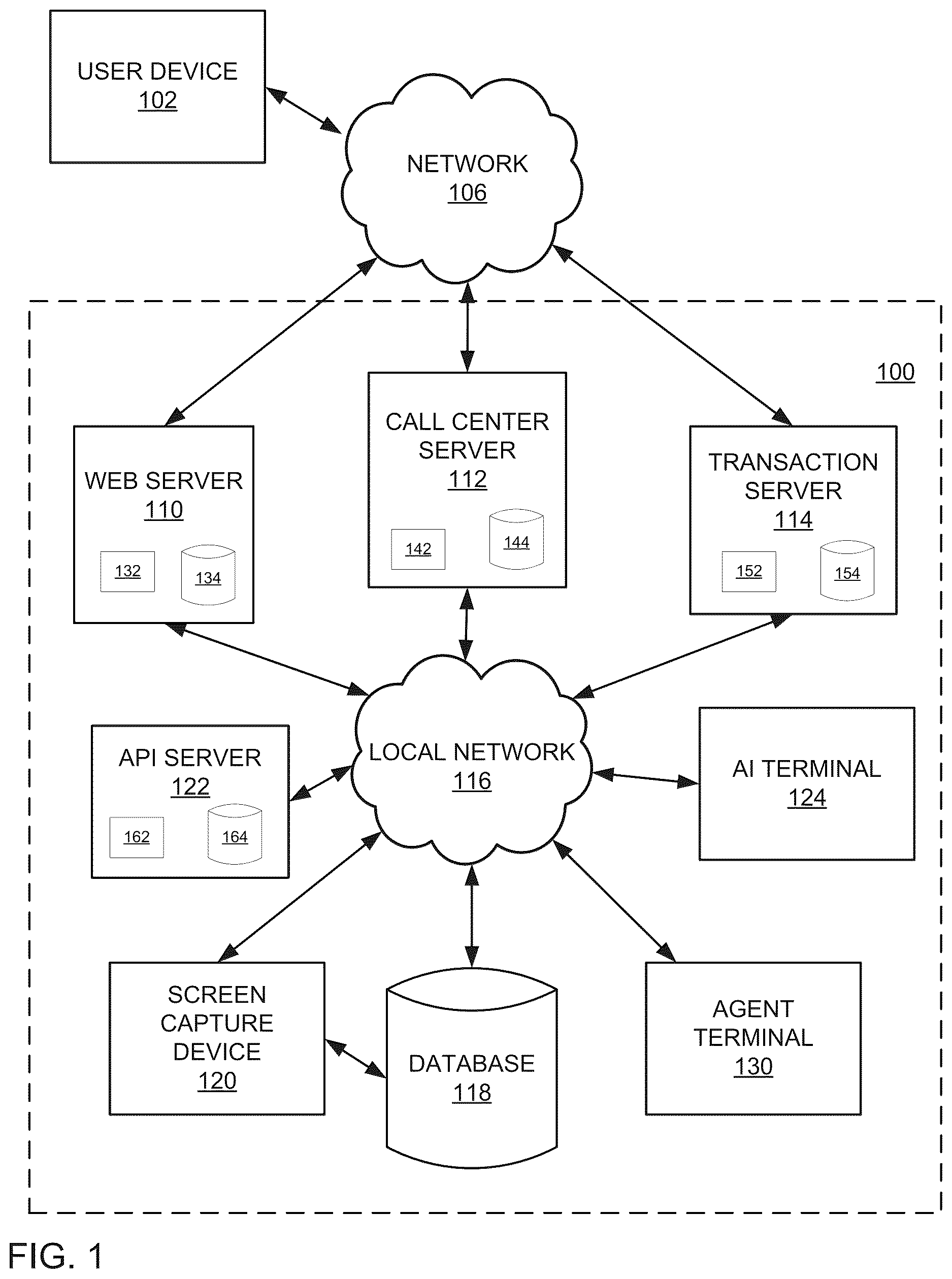 Patent US12619756 Figure 1 – Systems and methods for linking a screen capture to a user support session