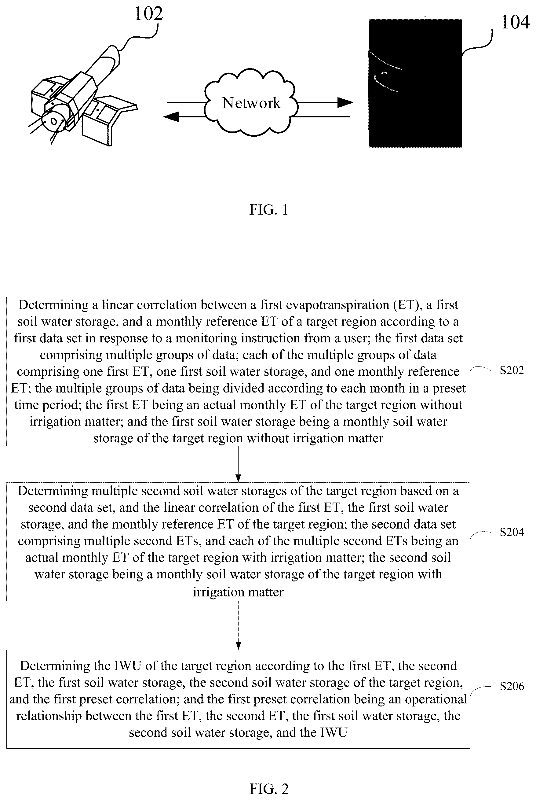 Patent US12619800 — Monitoring method and device for irrigation water use, and computer device — Figure 1