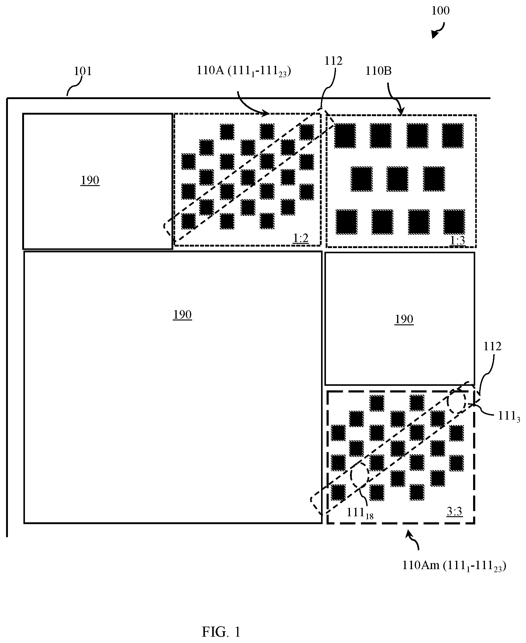 Patent US12619810 — Chip structure with steganographic fill shape pattern — Figure 1