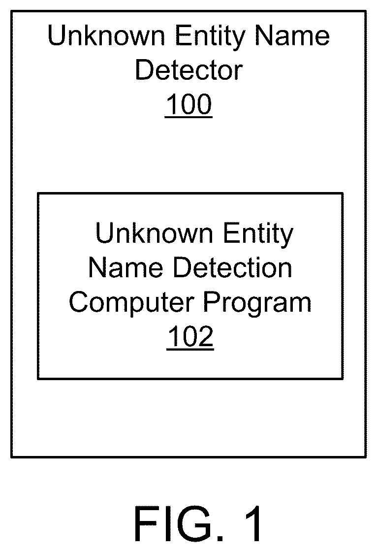 Patent US12619825 — List-based entity name detection — Figure 1