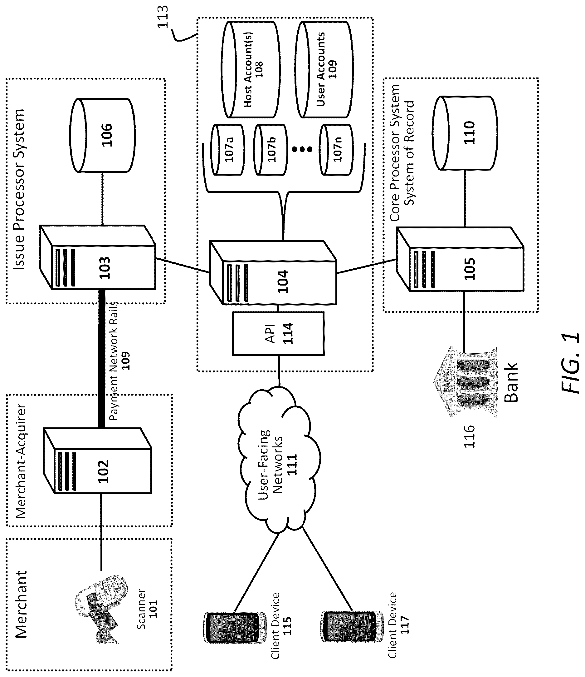 Patent US12619970 — Payment message interception — Figure 1