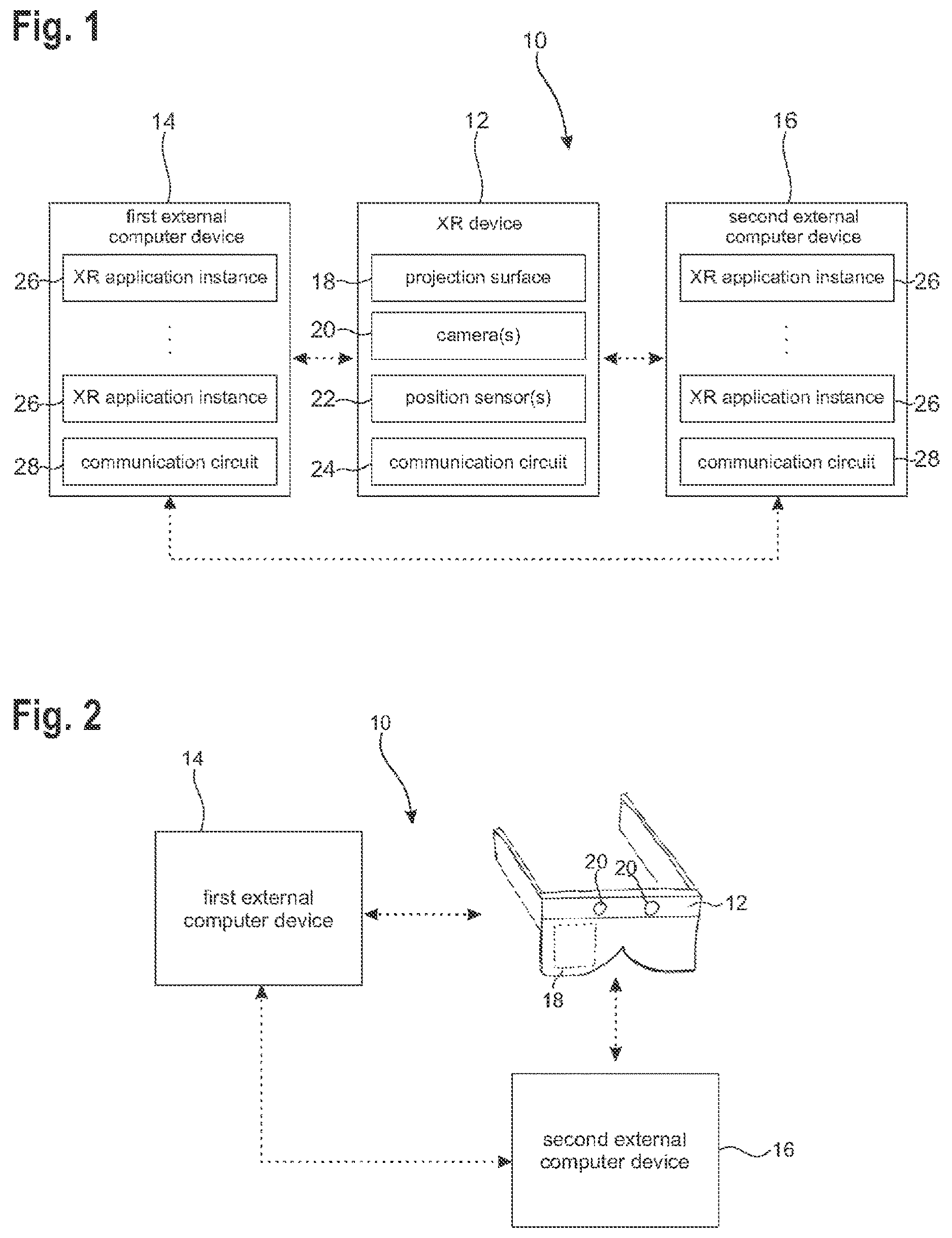 Patent US12620168 — System for blending extended reality images streamed from a plurality of application instances to an extended reality device — Figure 1