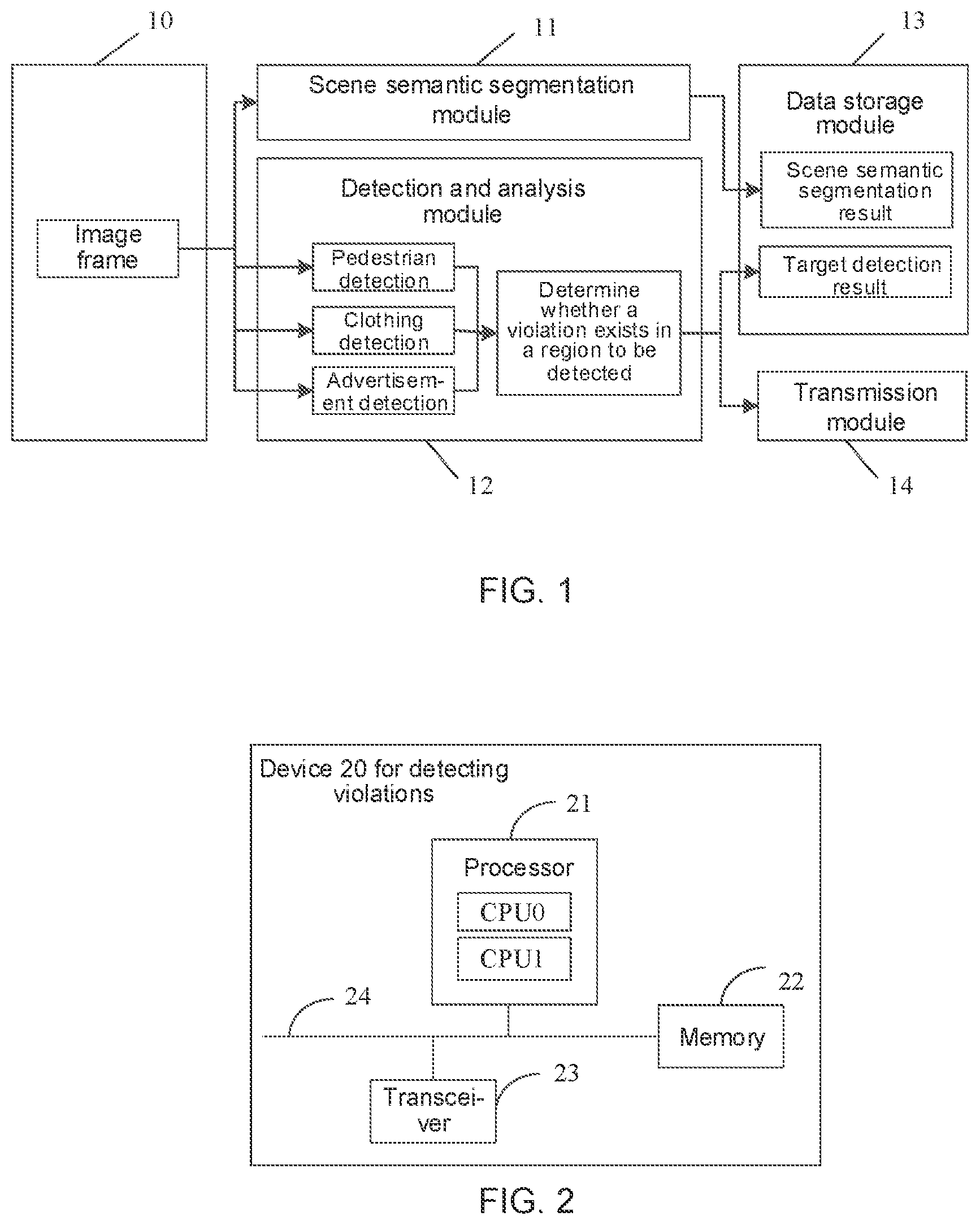 Patent US12620226 — Method and device for detecting violations — Figure 1