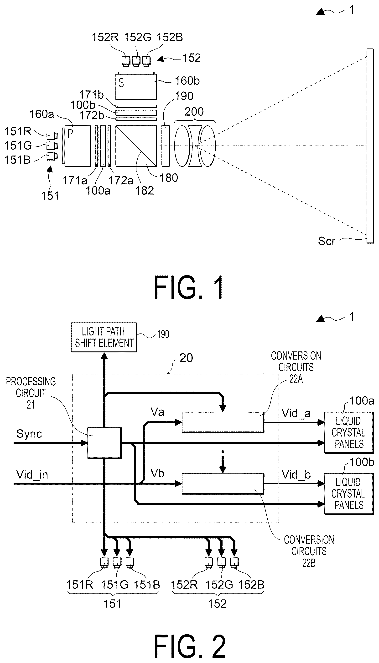 Patent US12620330 — Projection display device — Figure 1