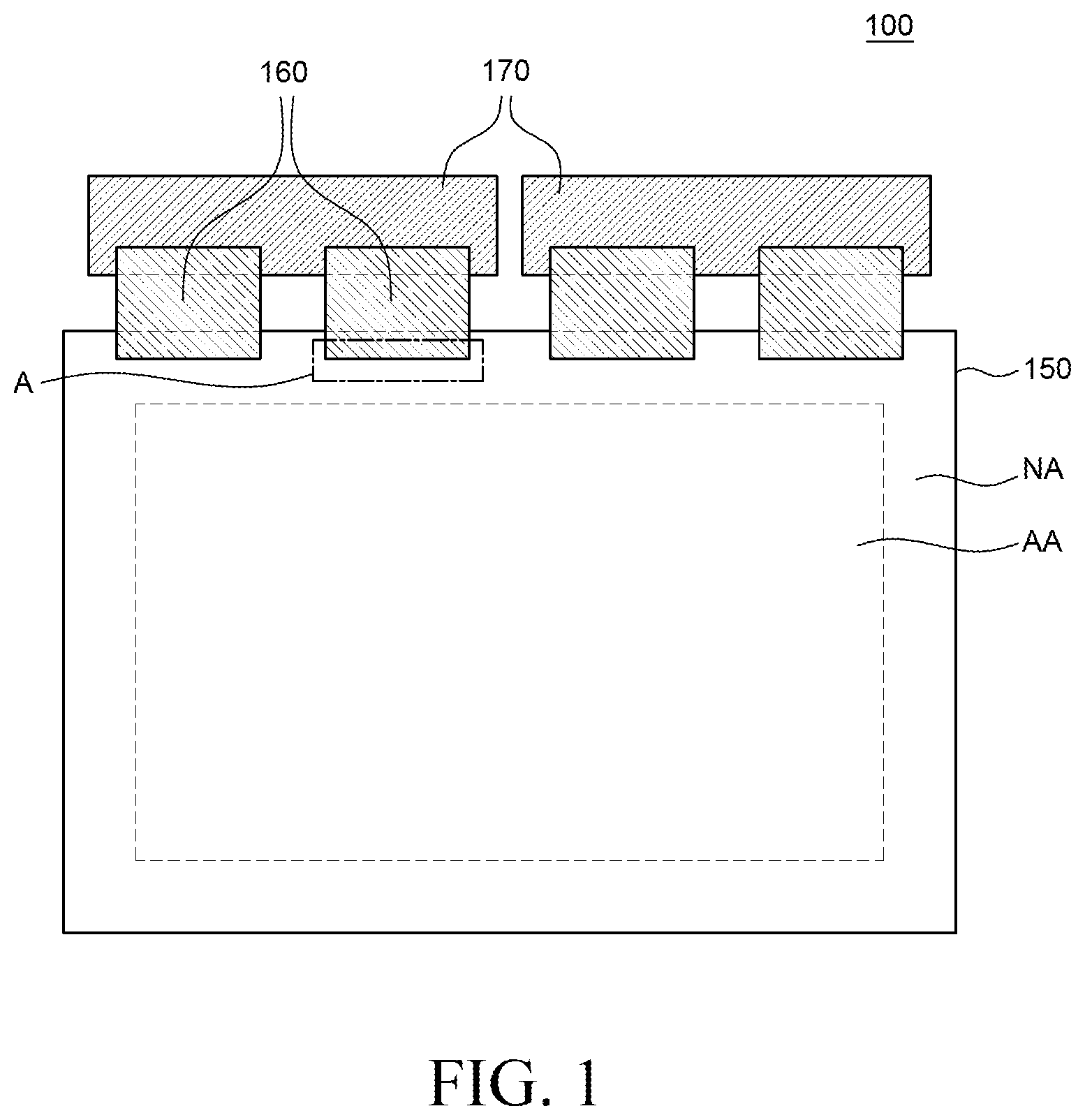 Patent US12620338 Figure 1 – Display device