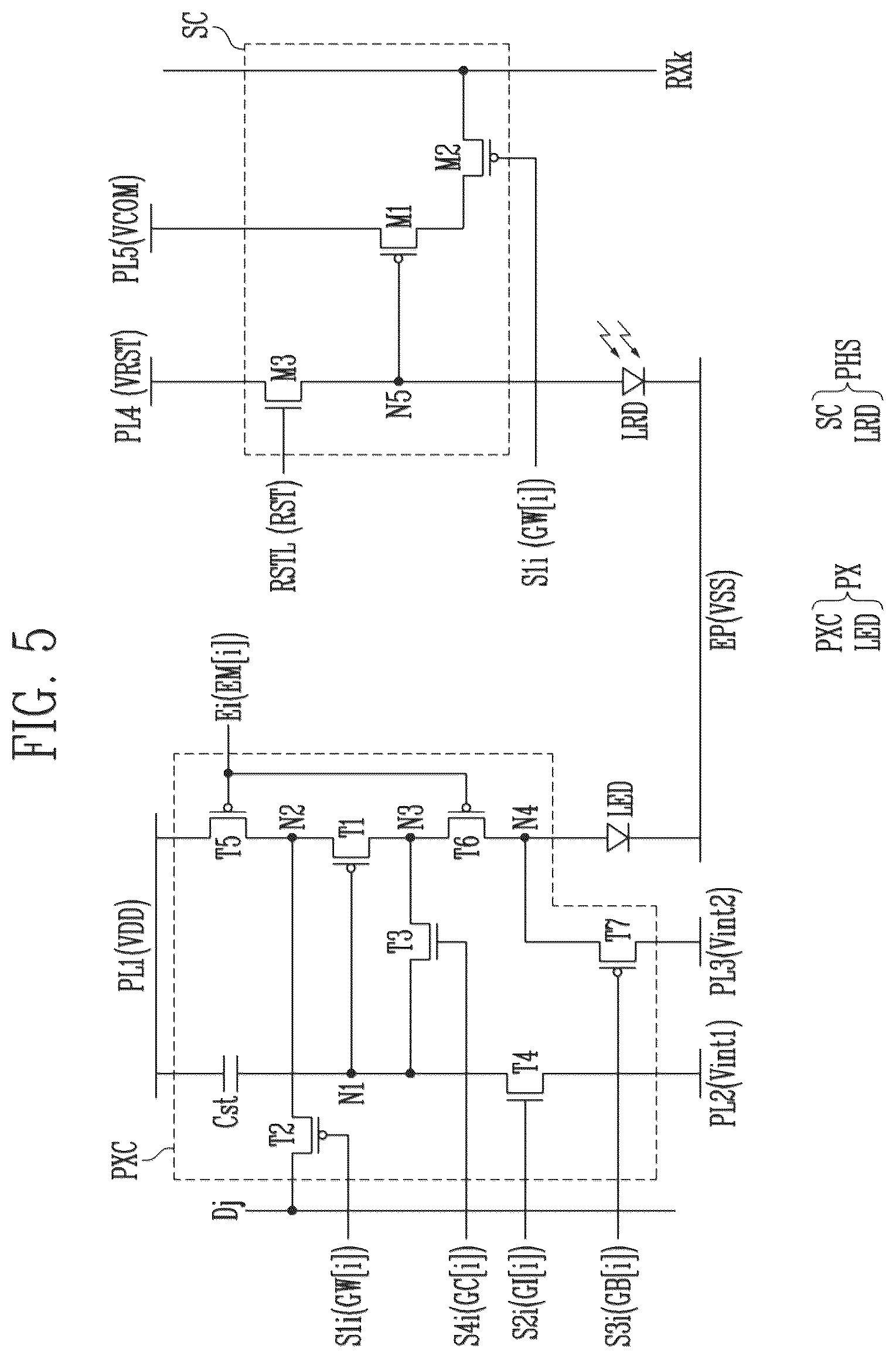 Patent US12620356 Figure 5 – Display device