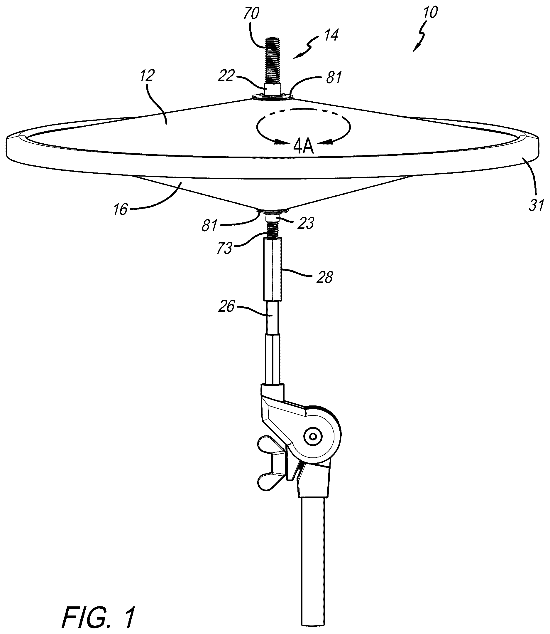 Patent US12620373 — Drumhead assembly and method of use — Figure 1