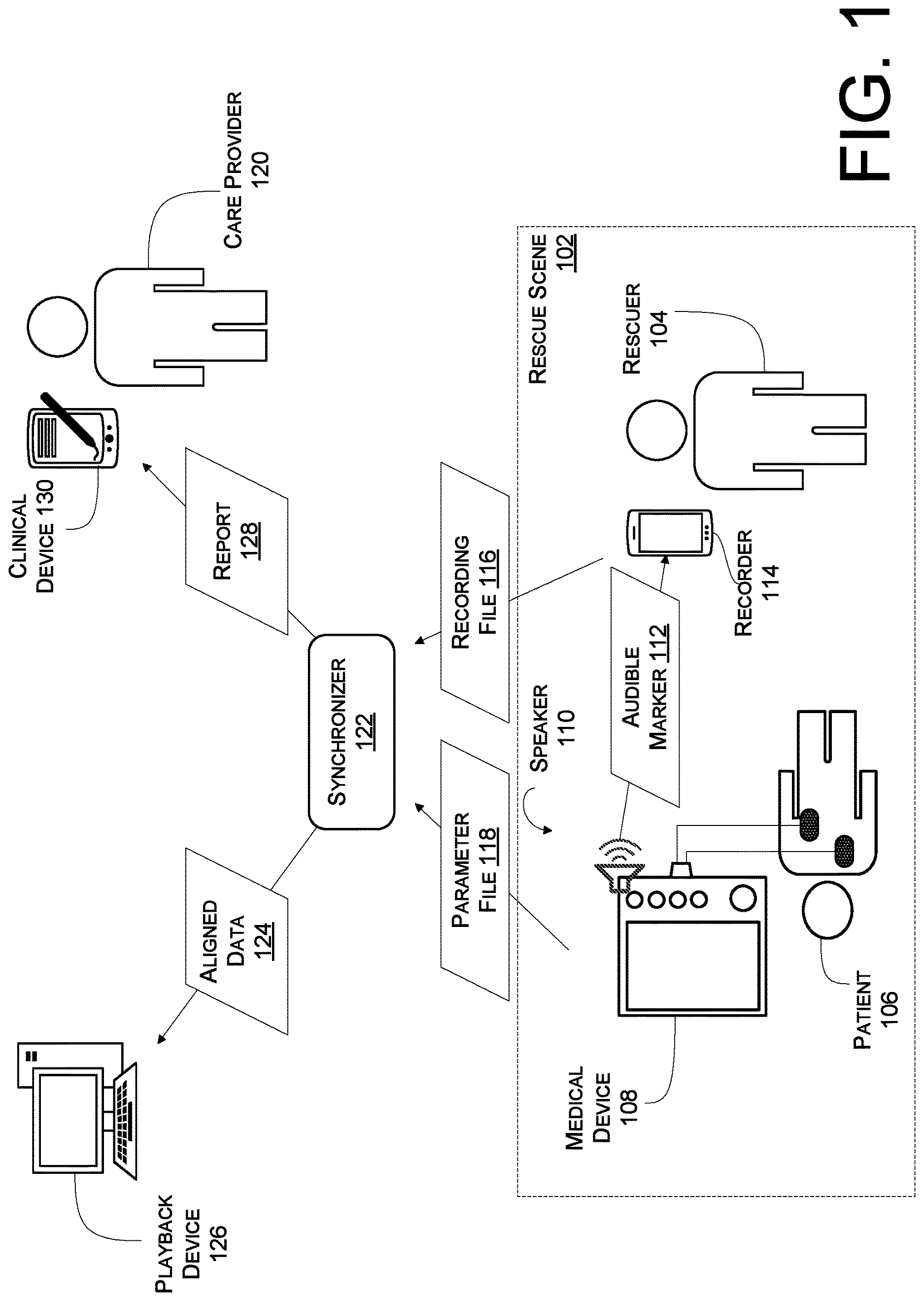 Patent US12620410 — Aligning parameter data with audio recordings — Figure 1