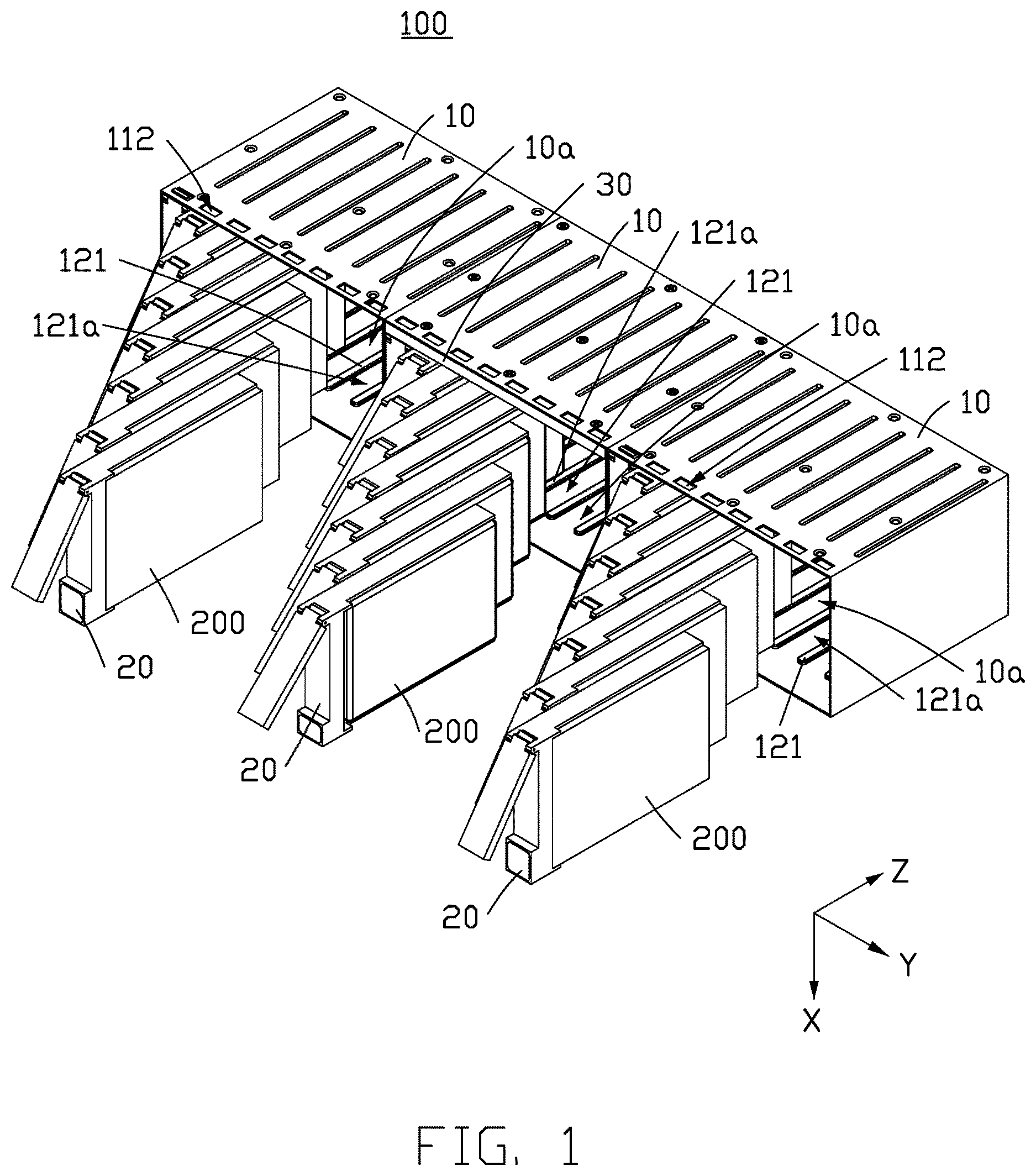Patent US12620420 — Fixing device for date storages and host having the same — Figure 1