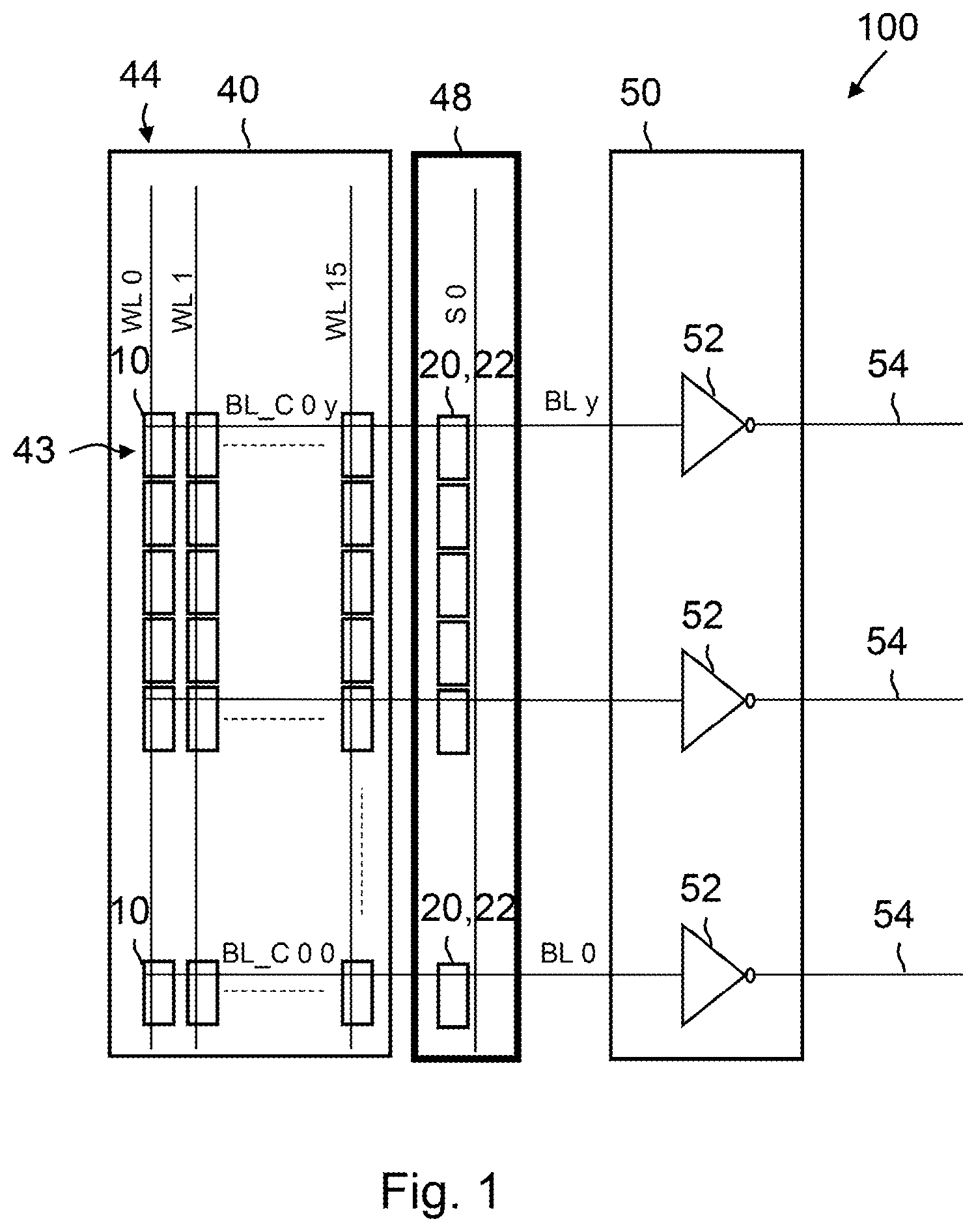 Patent US12620437 Figure 1 – Memory device, assist cell and double assist cell for a memory device