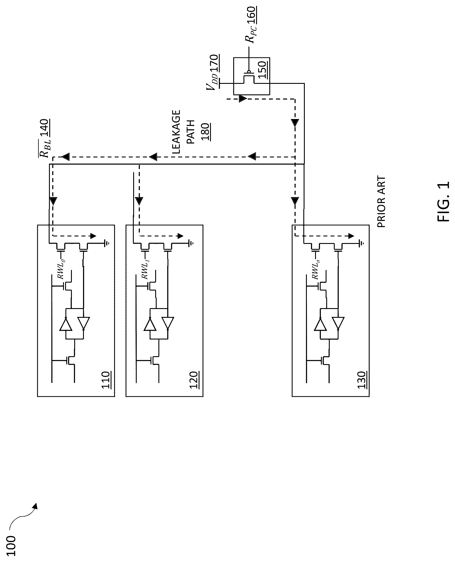 Patent US12620438 — Retention mode low leakage high performance bit line clamping scheme based on an output latch state — Figure 1