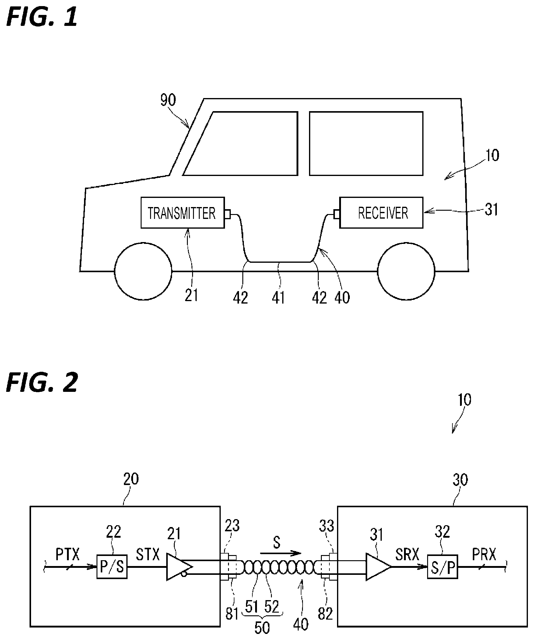 Patent US12620507 — In-vehicle communication system and communication cable — Figure 1