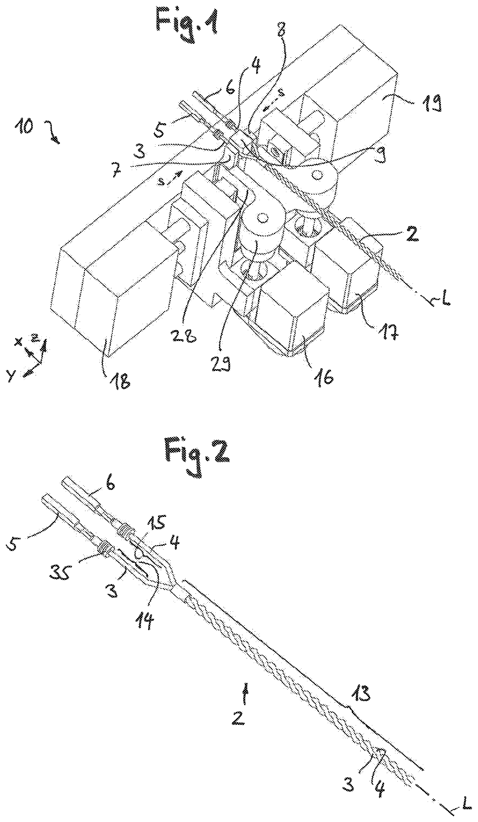 Patent US12620509 — Cable alignment apparatus and method for aligning assembled cable ends of two cables of a cable harness in the correct rotational position as well as arrangement for assembling plug housings with cable ends with the cable alignment apparatus — Figure 1