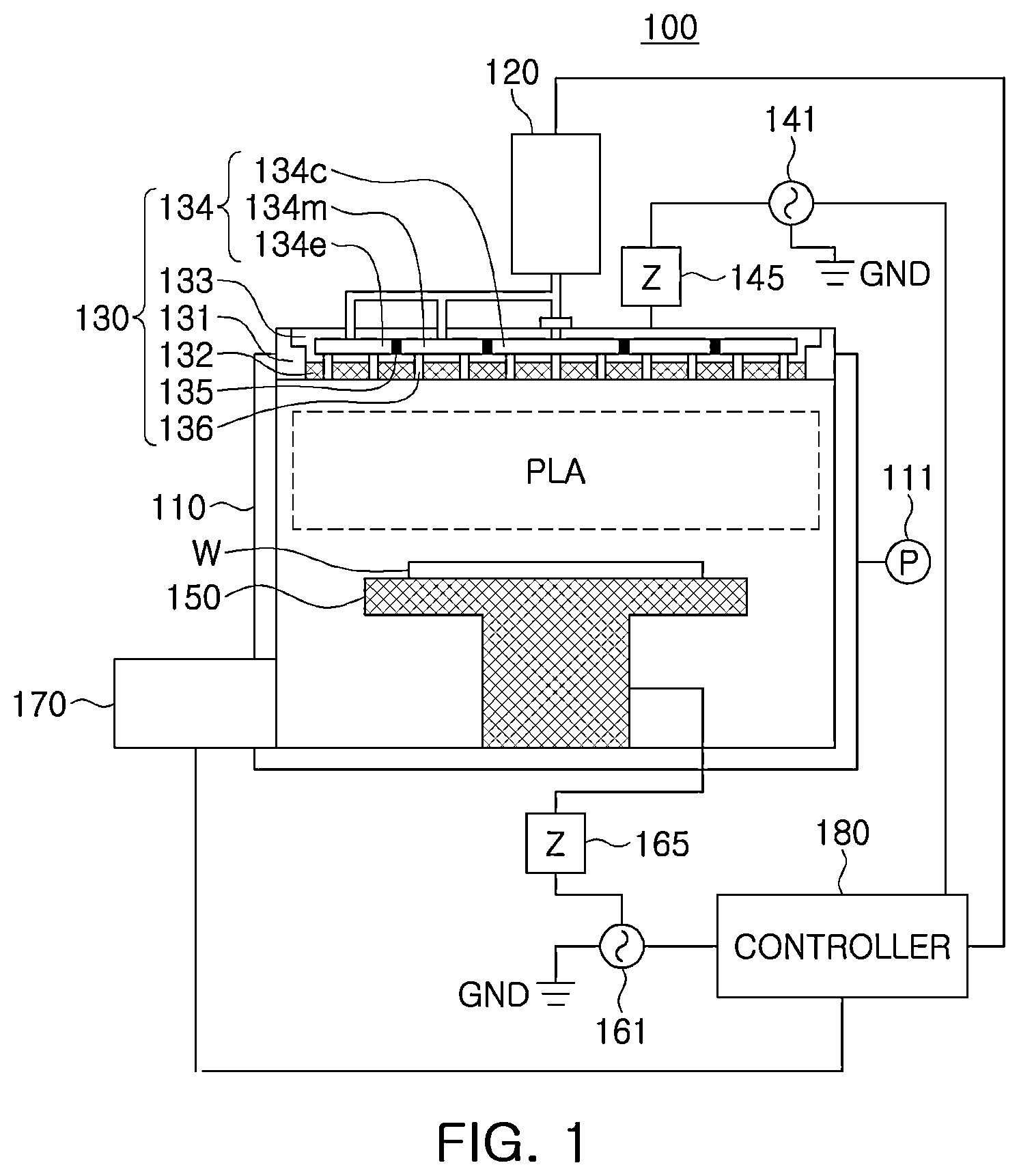 Patent US12620559 Figure 1 – Gas supply device and plasma processing apparatus