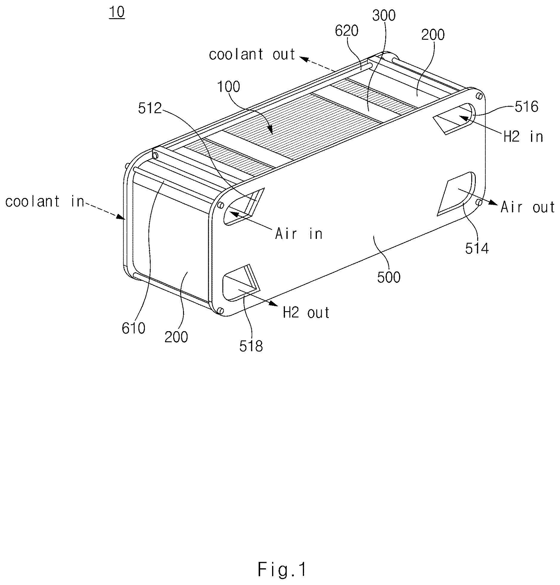 Patent US12620612 — Fuel cell stack — Figure 1