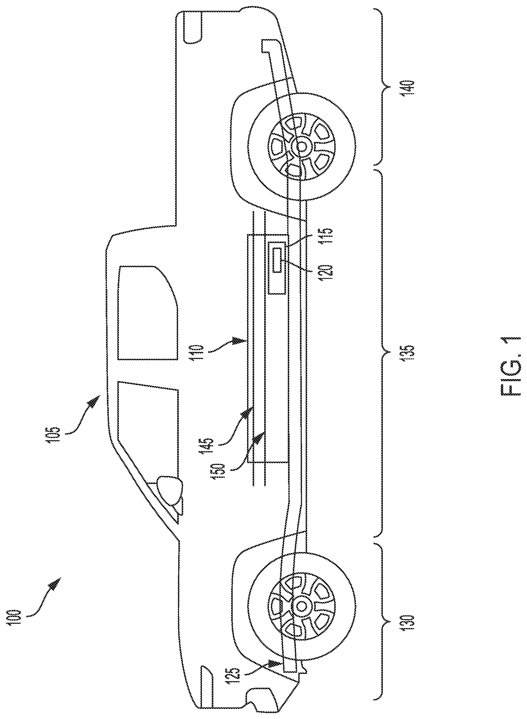 Patent US12620666 — Battery module mid plane crossmember mount — Figure 1