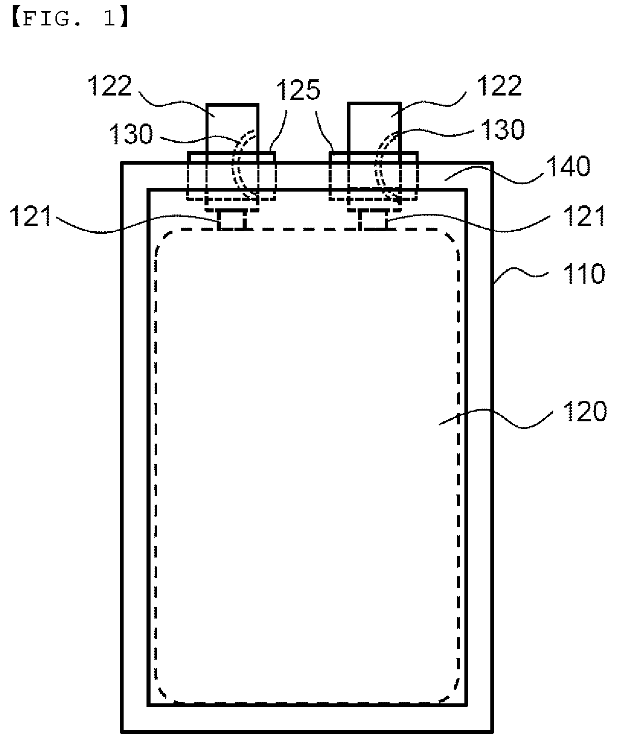 Patent US12620673 — Pouch-shaped battery cell including electrode lead capable of maintaining uniform internal pressure and battery pack including the same — Figure 1
