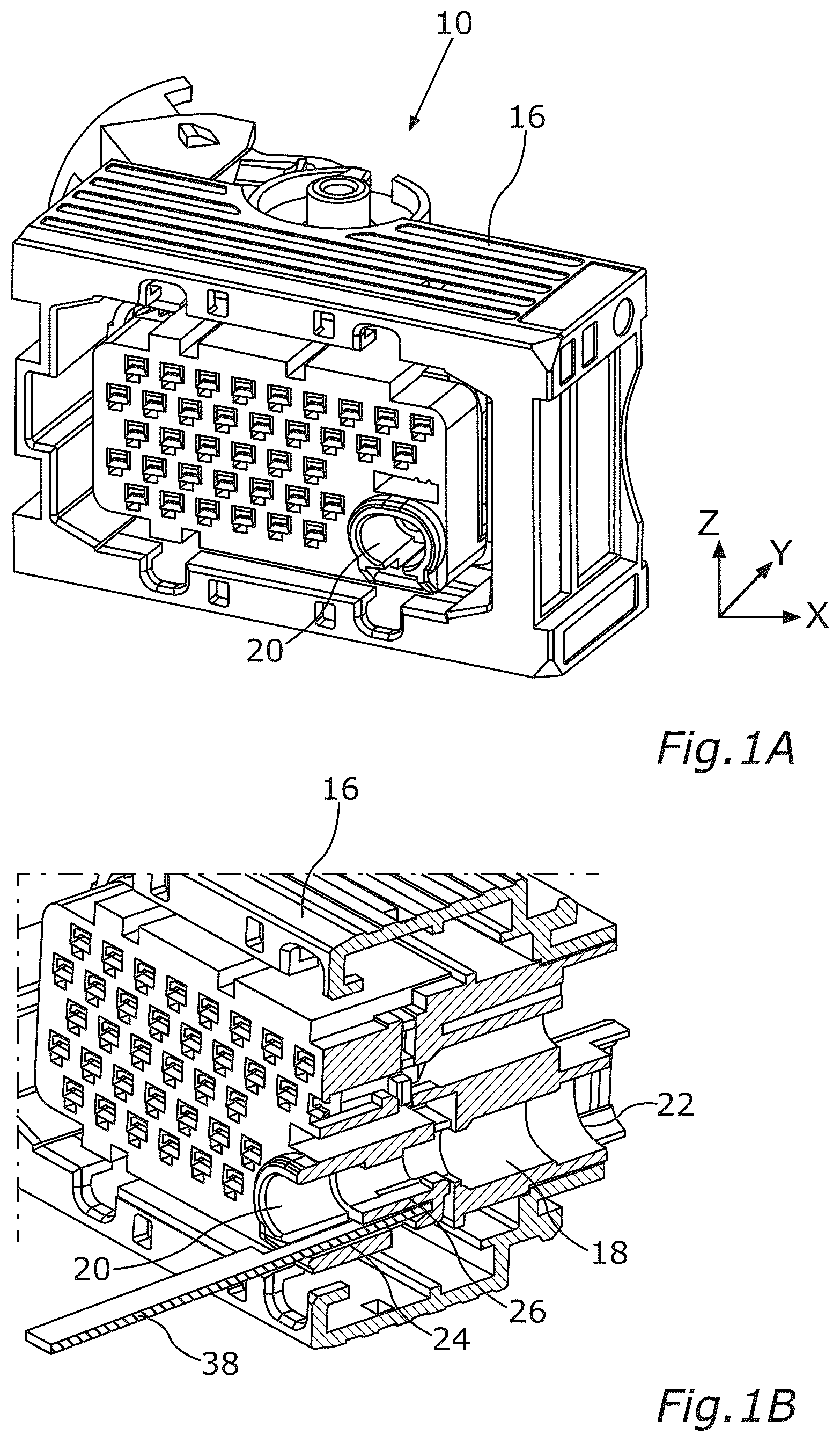 Patent US12620744 — Connector system with tool-accessible latching mechanism — Figure 1