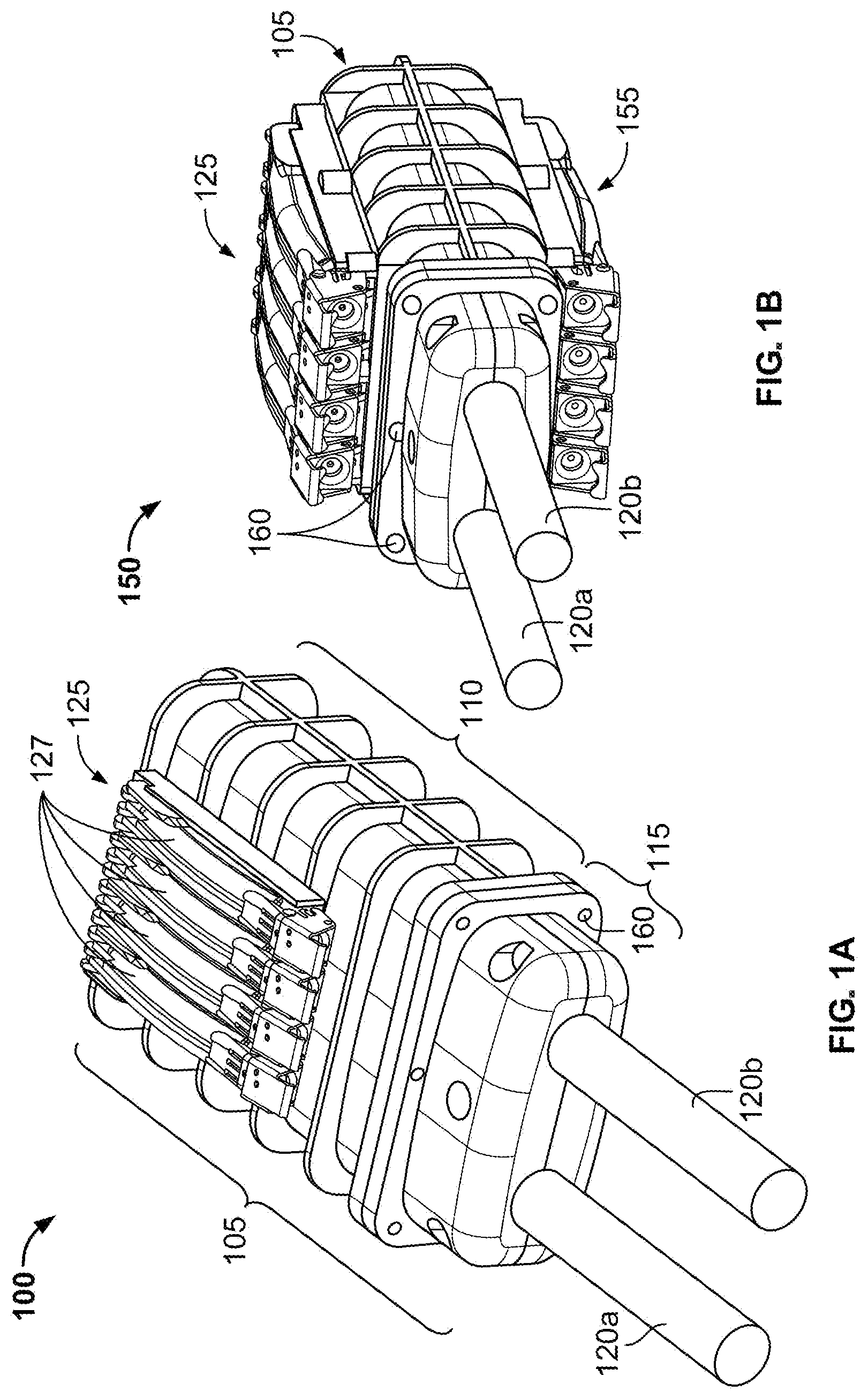 Patent US12620753 Figure 1 – Outside plant cable add and drop enclosure