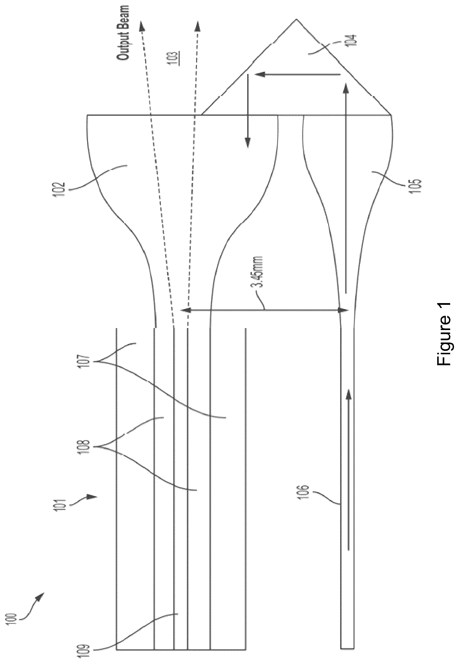 Patent US12620766 — Counter pumping a large mode area fiber laser — Figure 1