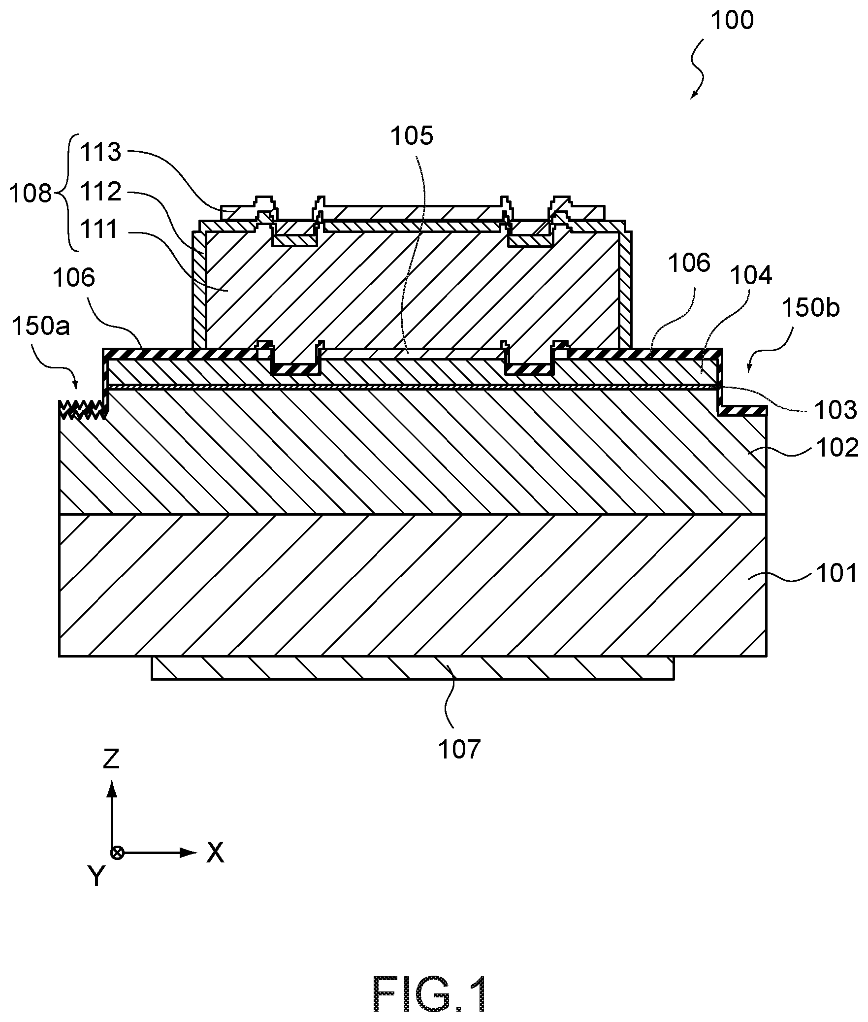 Patent US12620770 — Semiconductor laser element and method of producing semiconductor laser element — Figure 1