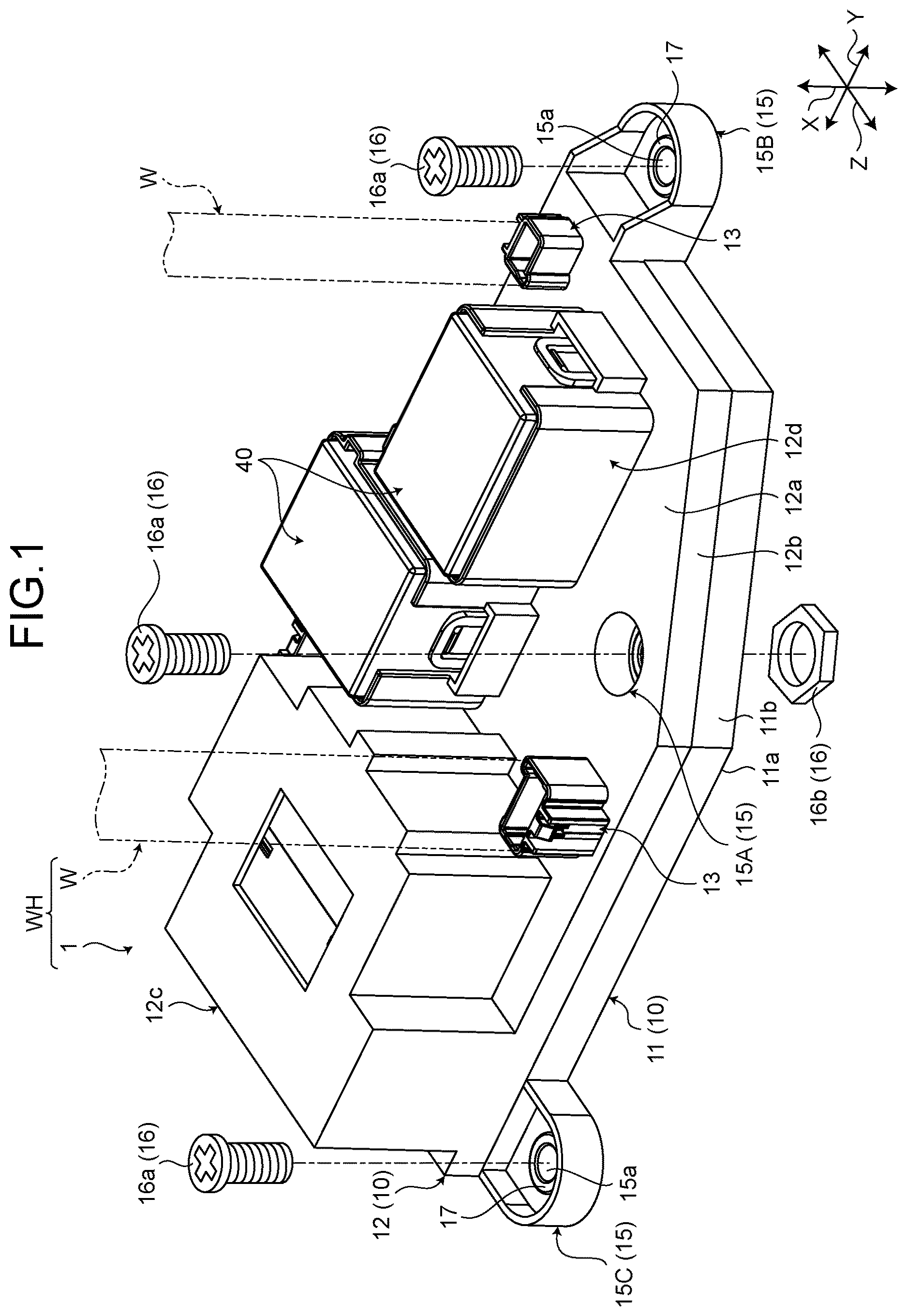 Patent US12620791 — Electrical connection box and wire harness — Figure 1