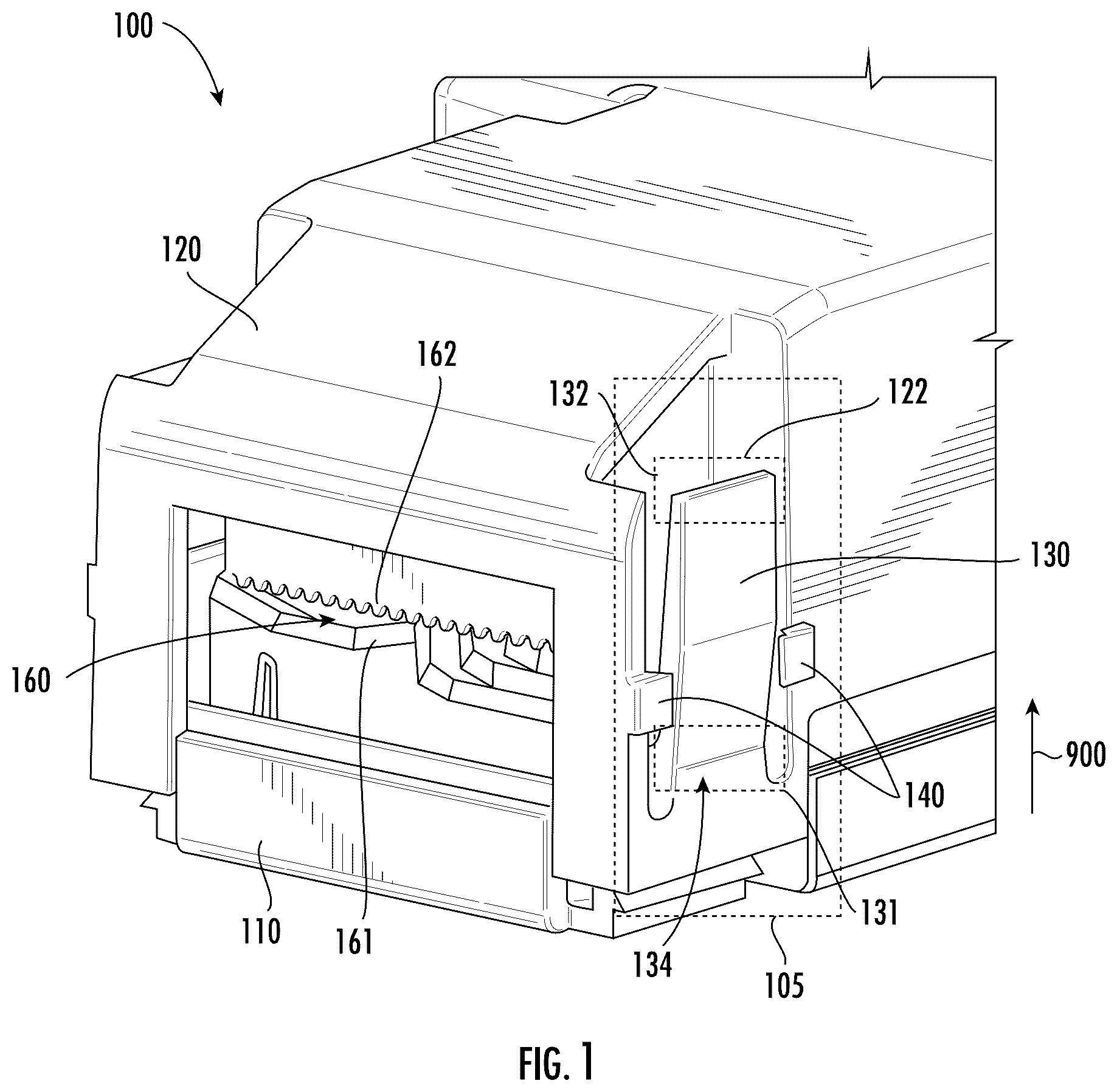 Patent US12620795 — Strain relief clamp — Figure 1