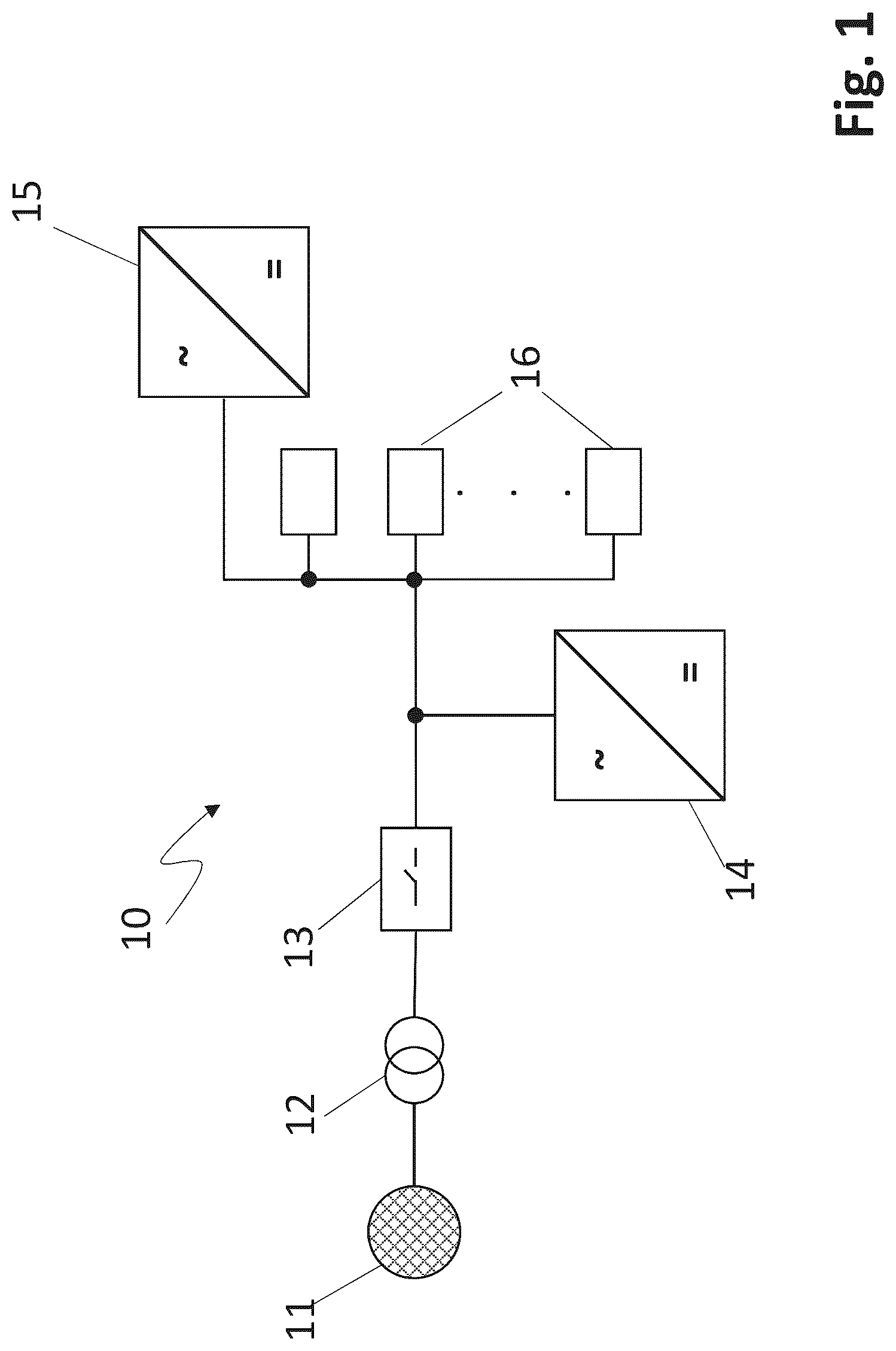 Patent US12620812 — Island network detection by voltage source inverters, and inverter — Figure 1