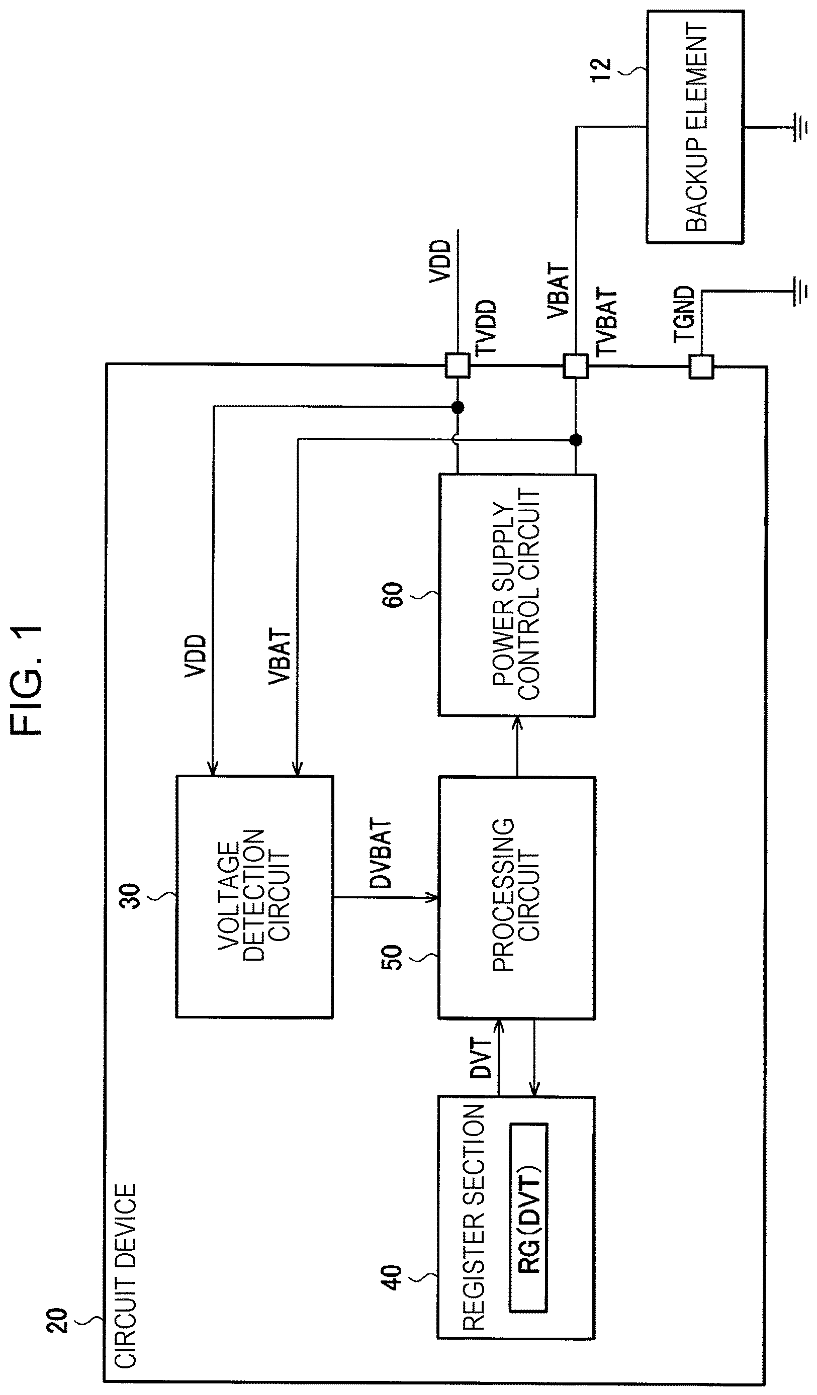 Patent US12620829 — Circuit device and real-time clock device — Figure 1