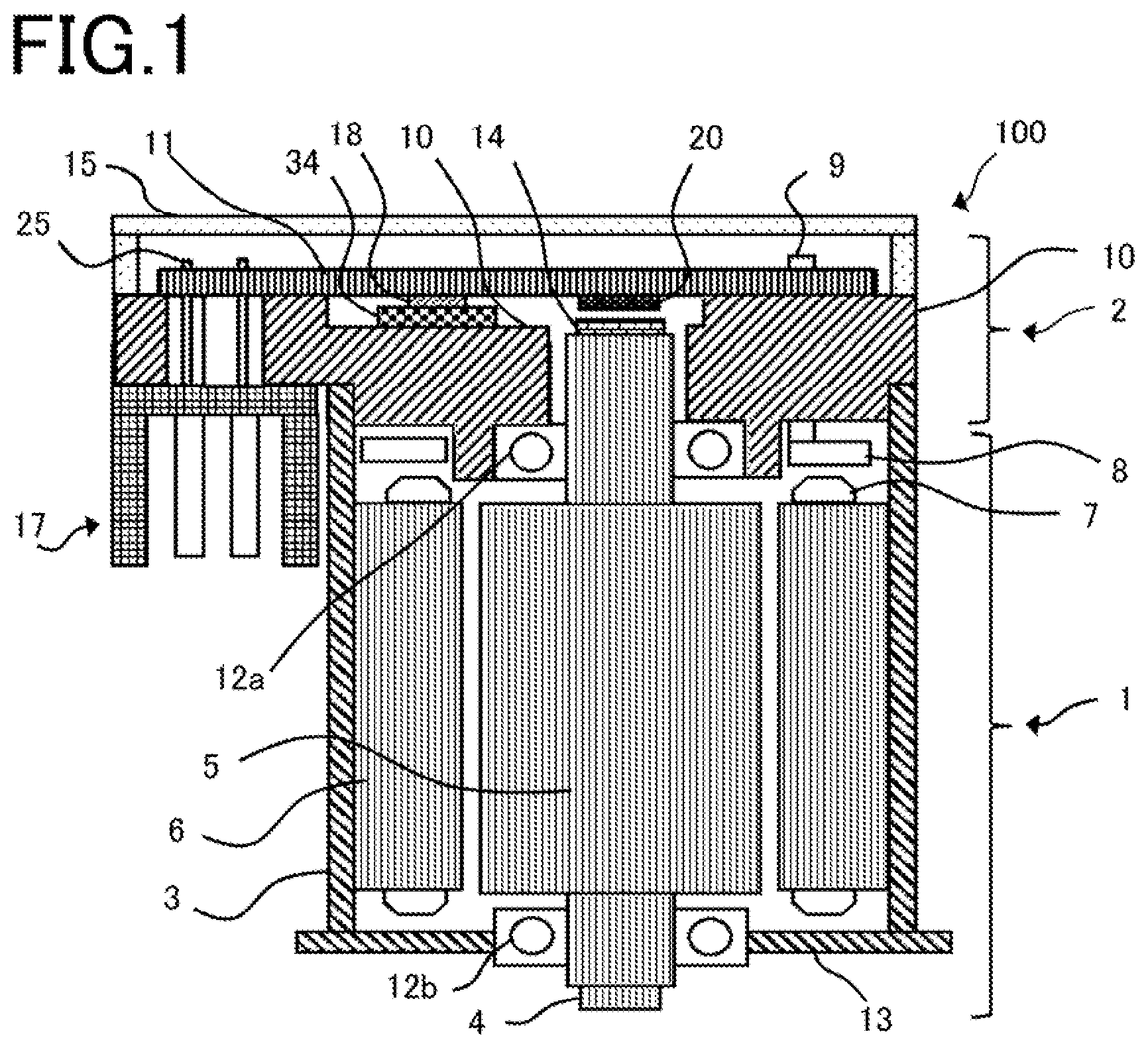 Patent US12620865 Figure 1 – Circuit connection apparatus, electric rotating machine apparatus and manufacturing method for circuit connection apparatus