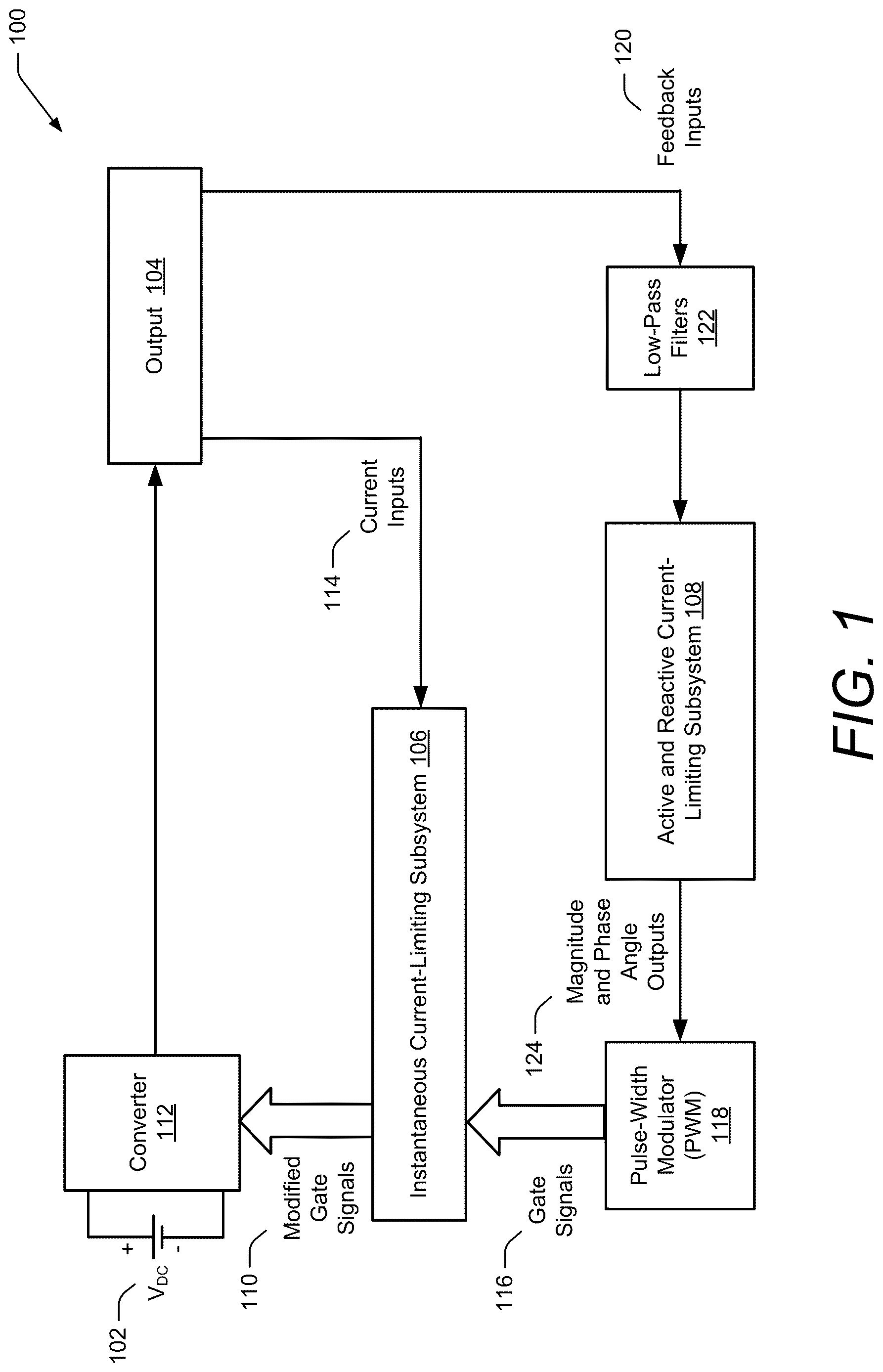 Patent US12620890 — Two-stage current-limiting control strategy for direct-droop-controlled grid-forming inverters — Figure 1