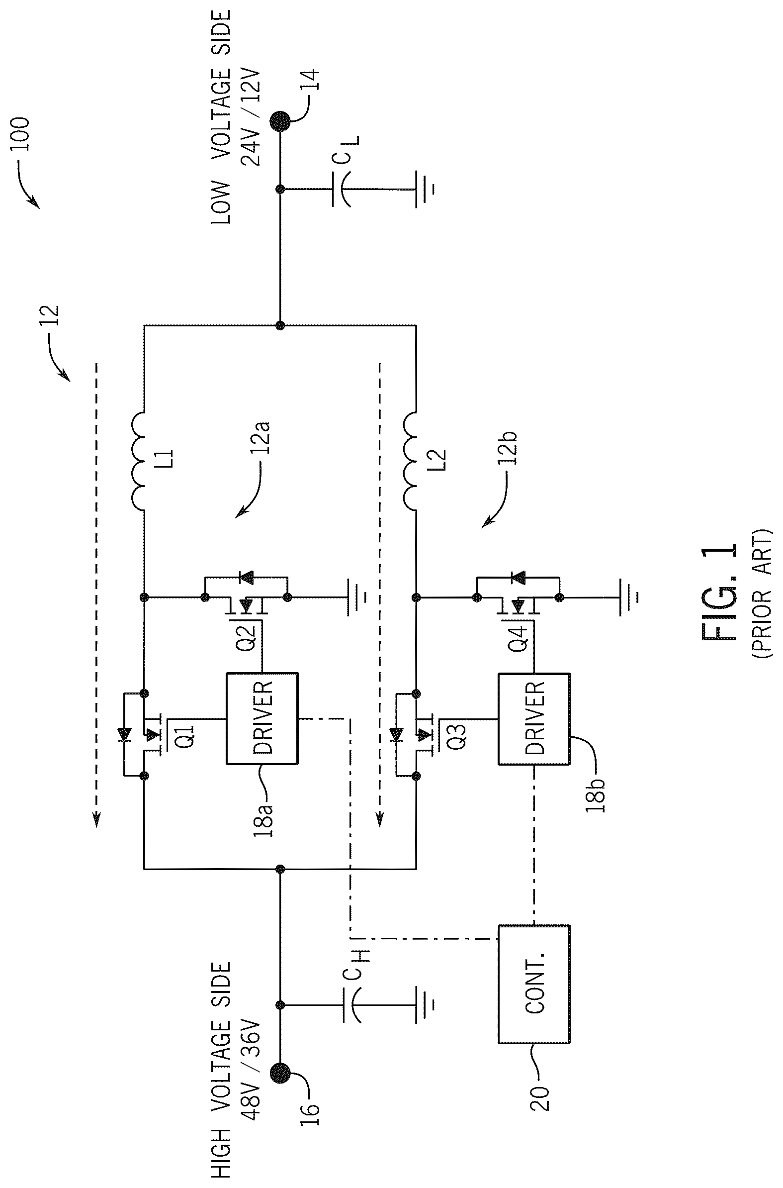Patent US12620900 — Power converter with integrated secondary multi-purpose network — Figure 1