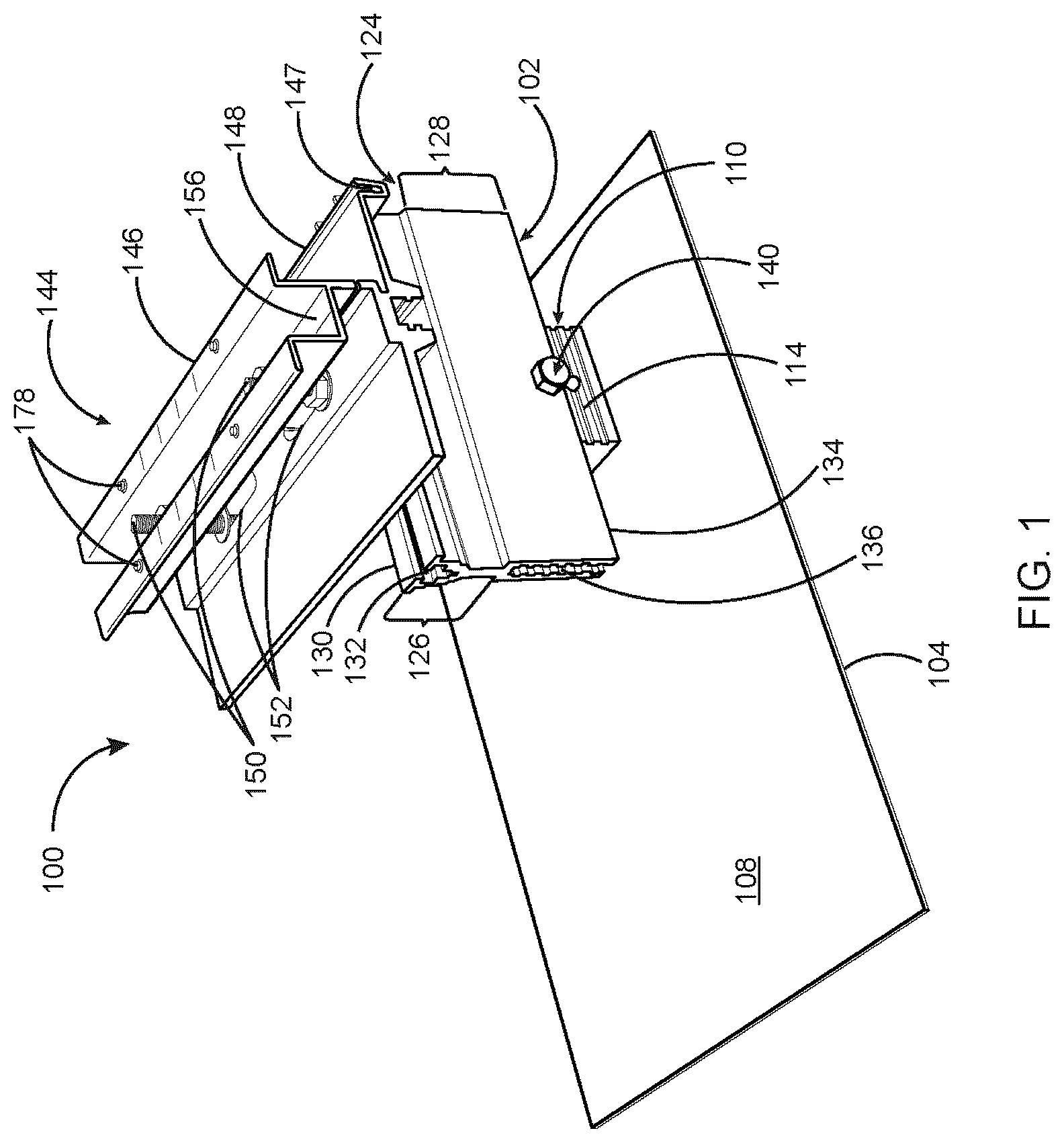 Patent US12620926 Figure 1 – Waterproofing mounting system for attaching solar modules to a roof