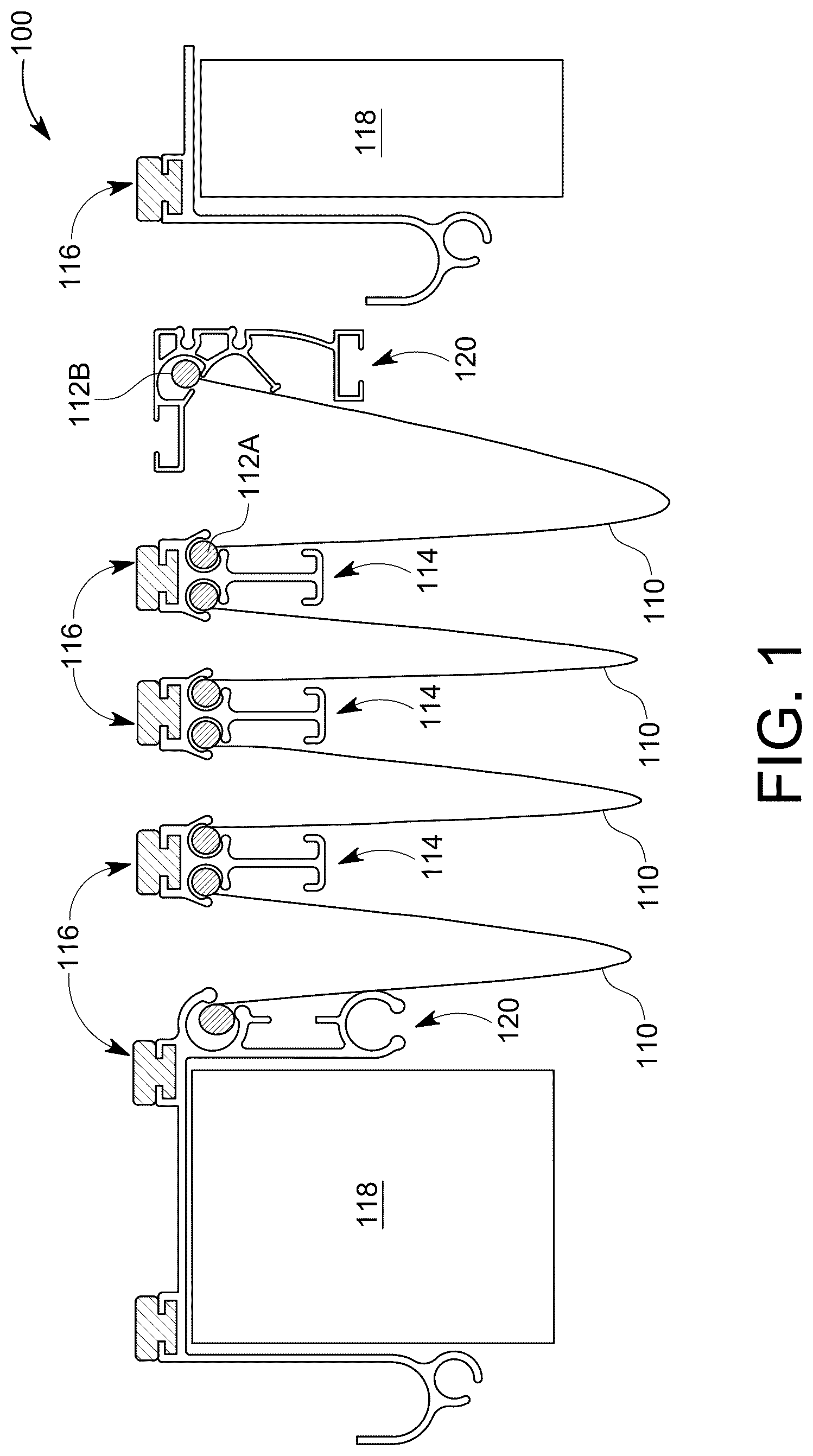 Patent US12620930 — Multi-tier, foldable photovoltaic roof and method — Figure 1