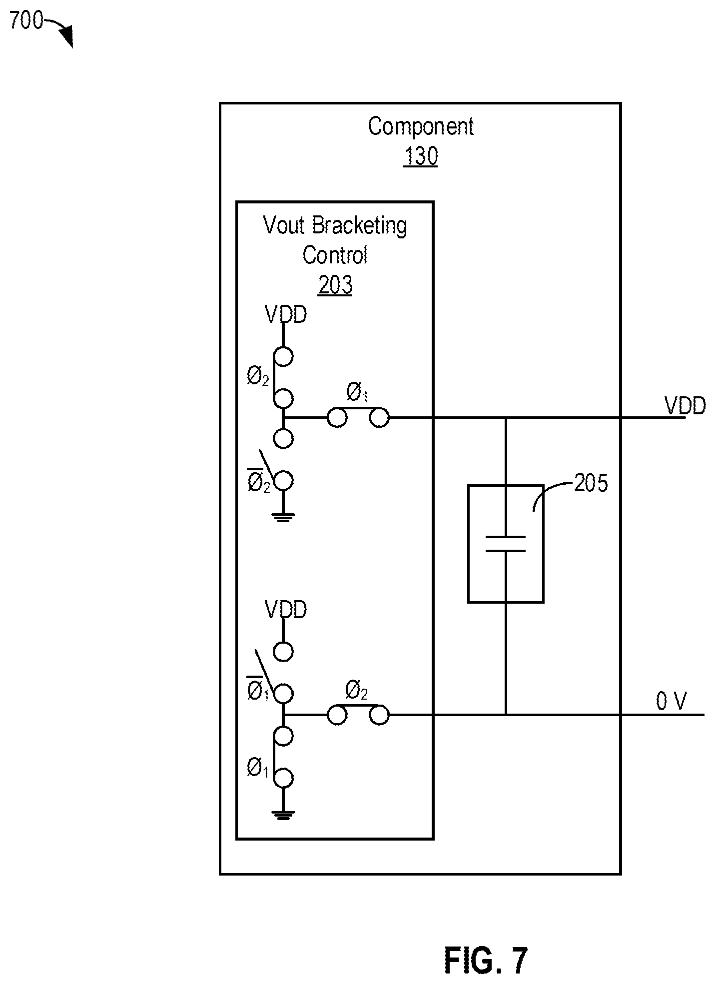 Patent US12620938 Figure 7 – High efficiency amplifier with output signal bracketing dynamic supplies
