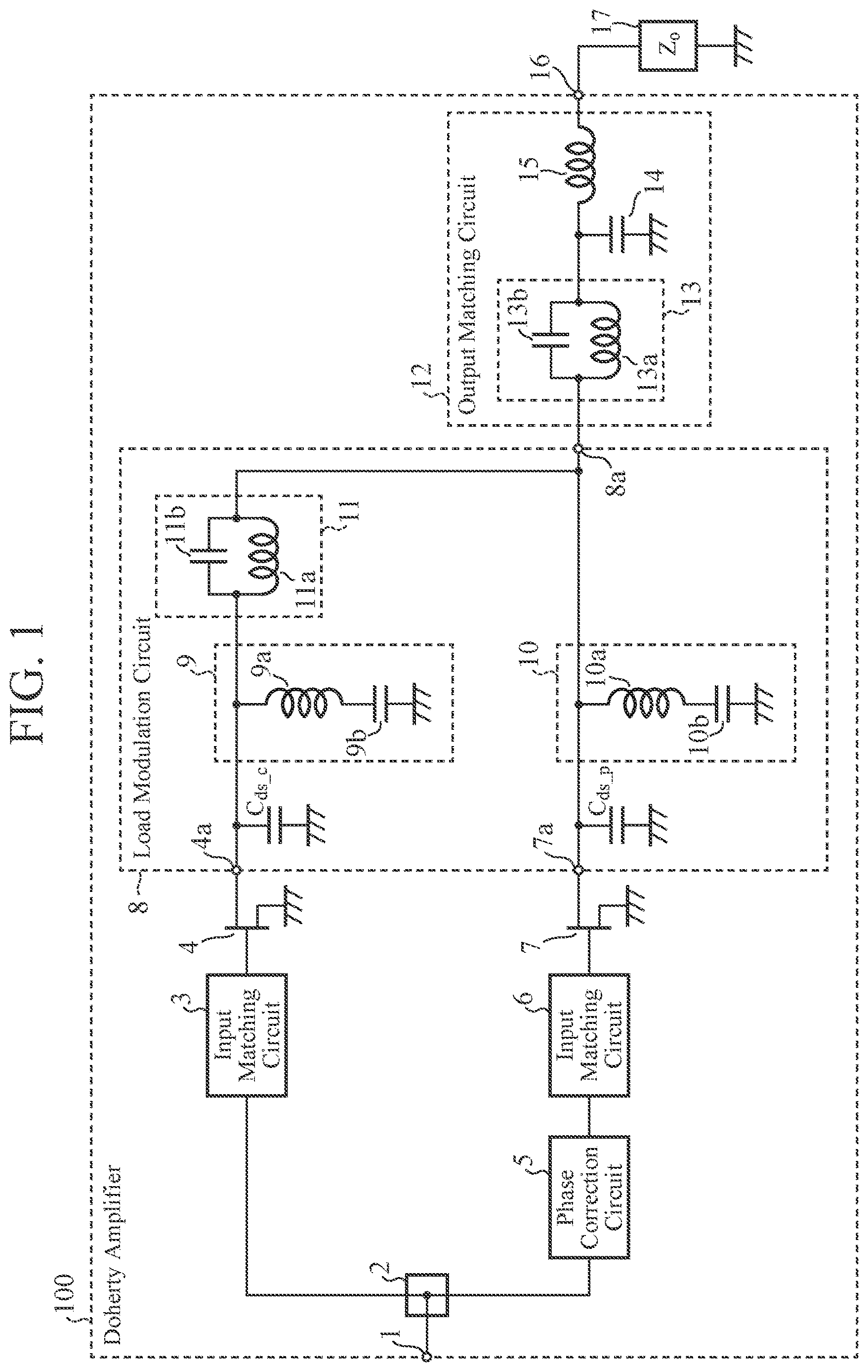 Patent US12620940 — Doherty amplifier — Figure 1