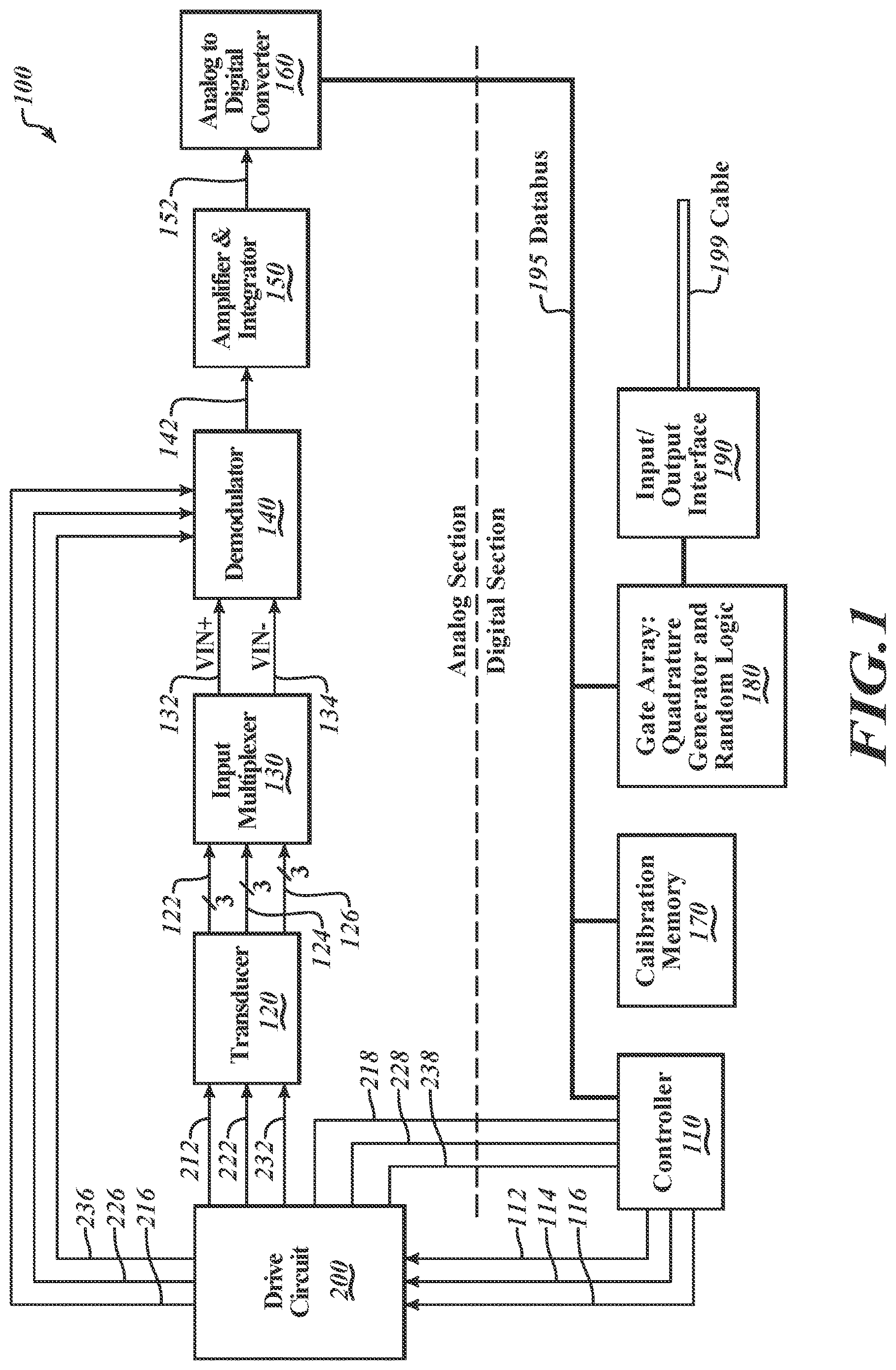 Patent US12620952 — Drive circuit for inductive position transducer system — Figure 1