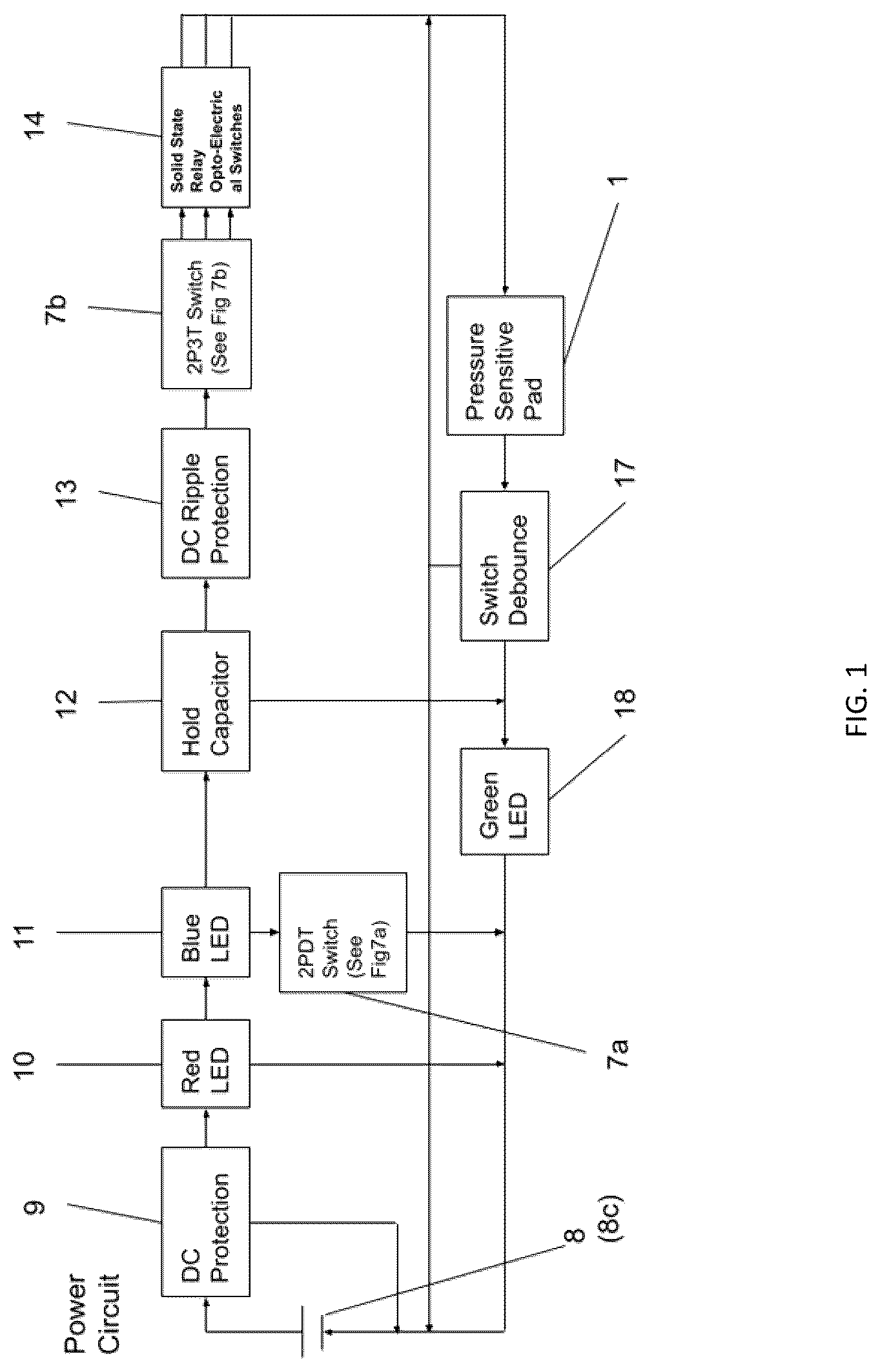 Patent US12620954 — Pressure-controlled audio ducking circuit — Figure 1