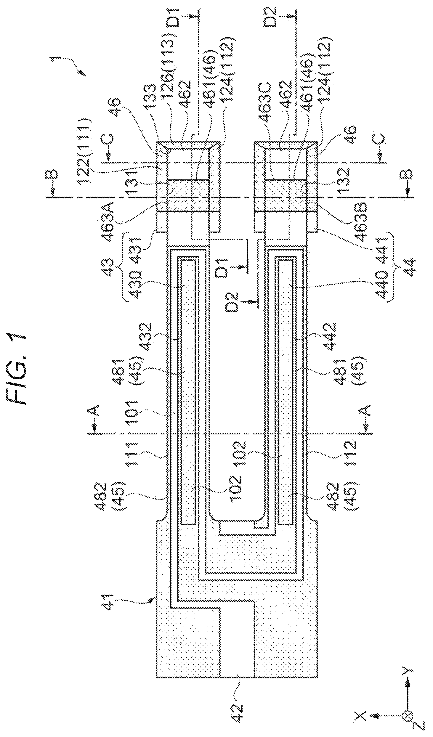 Patent US12620971 — Vibrator element, vibrator device, and method of manufacturing vibrator element — Figure 1