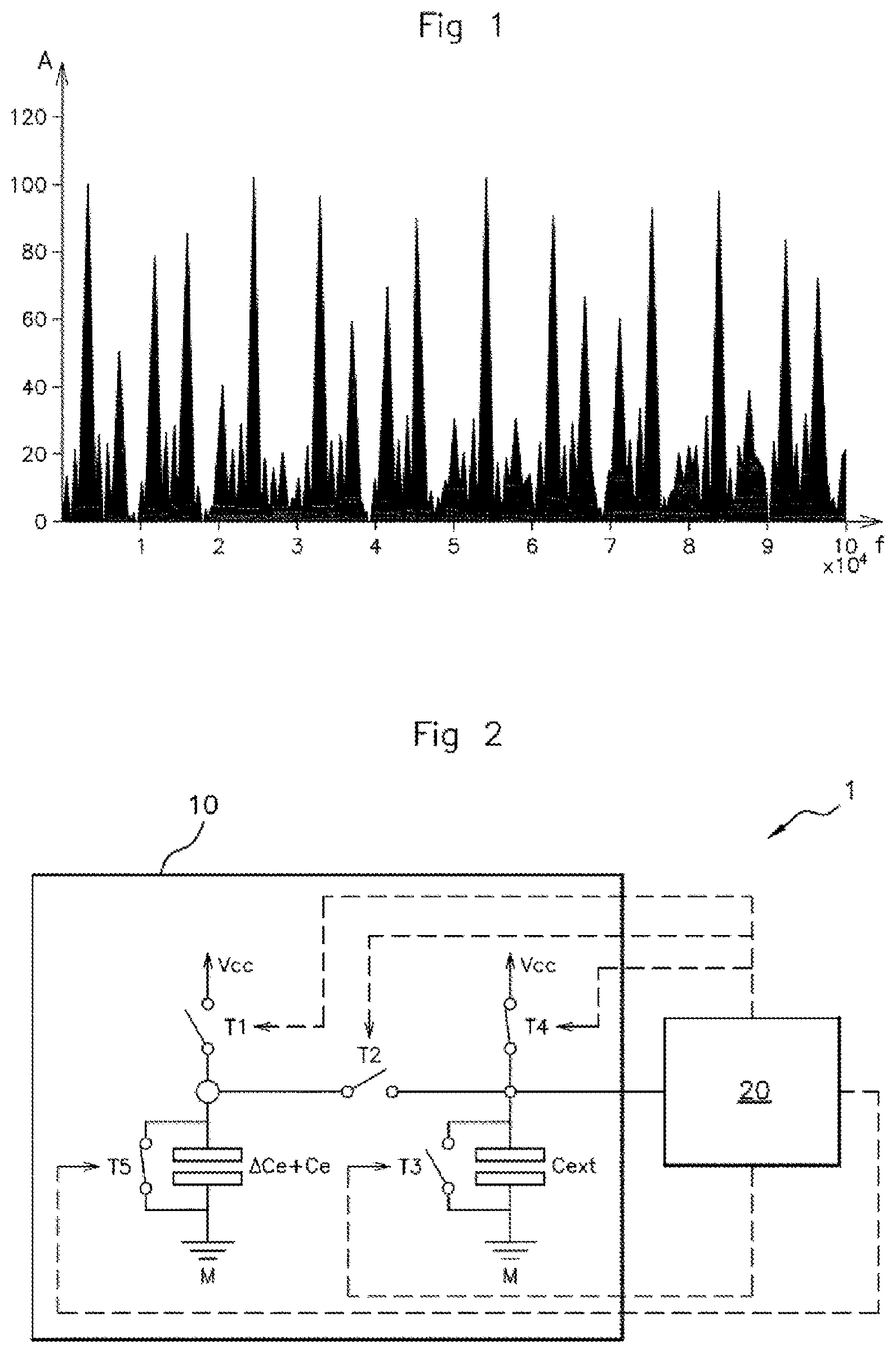Patent US12620992 — Capacitive sensor with optimized noise immunity — Figure 1