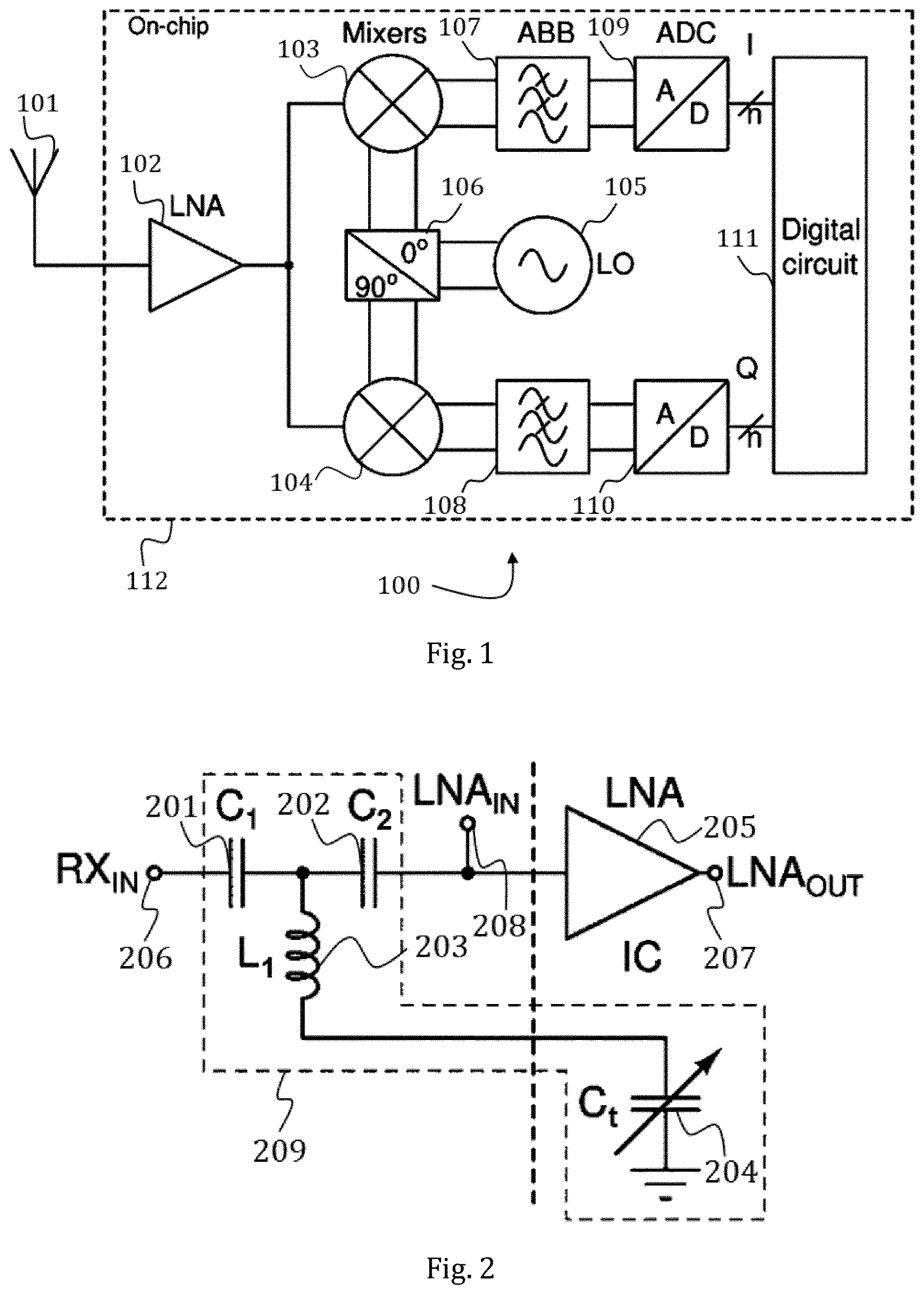 Patent US12621018 — Configurable filter for subharmonic blockers in multiband wireless receivers — Figure 1