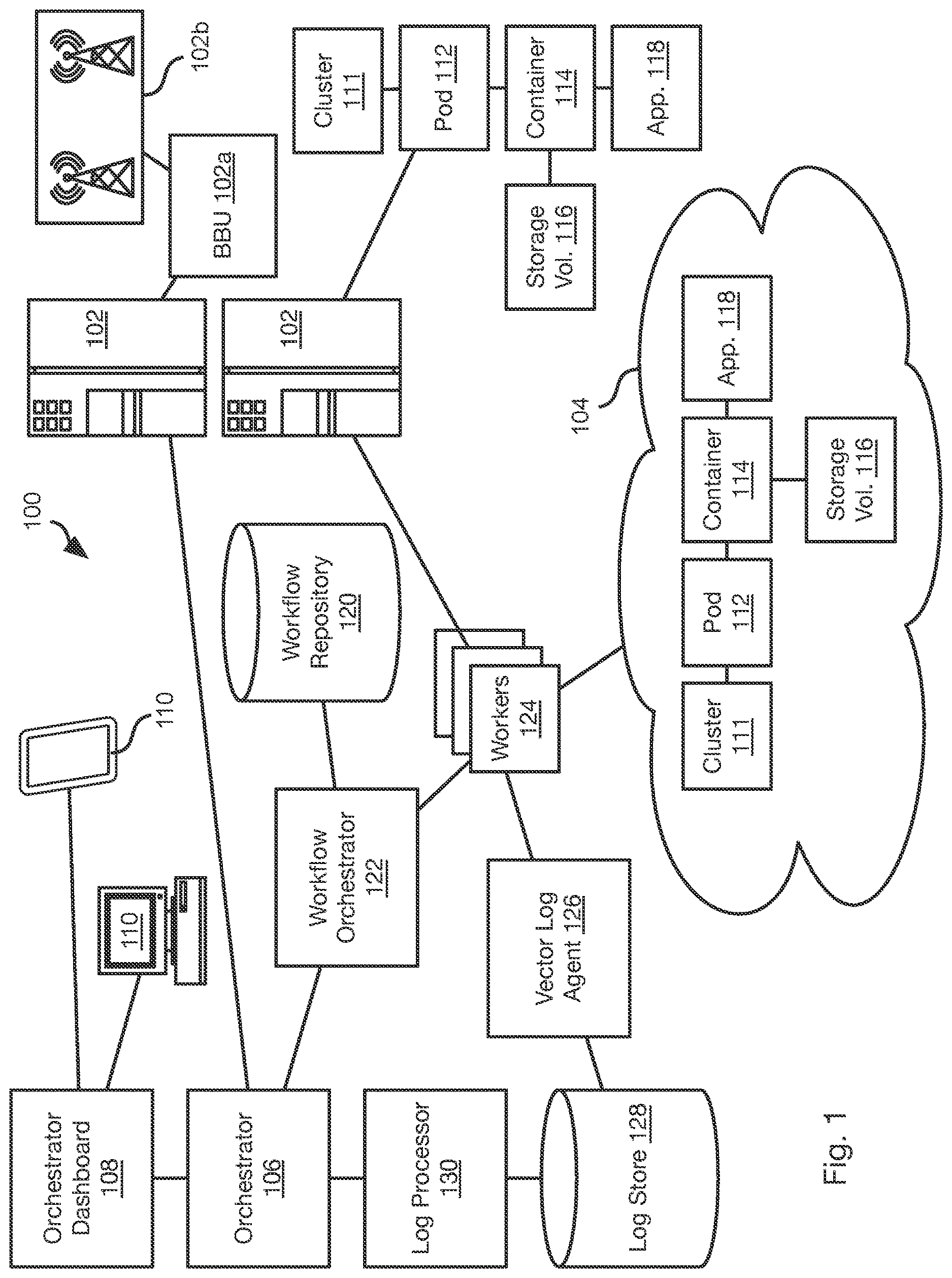 Patent US12621205 — Agentless topology analysis — Figure 1