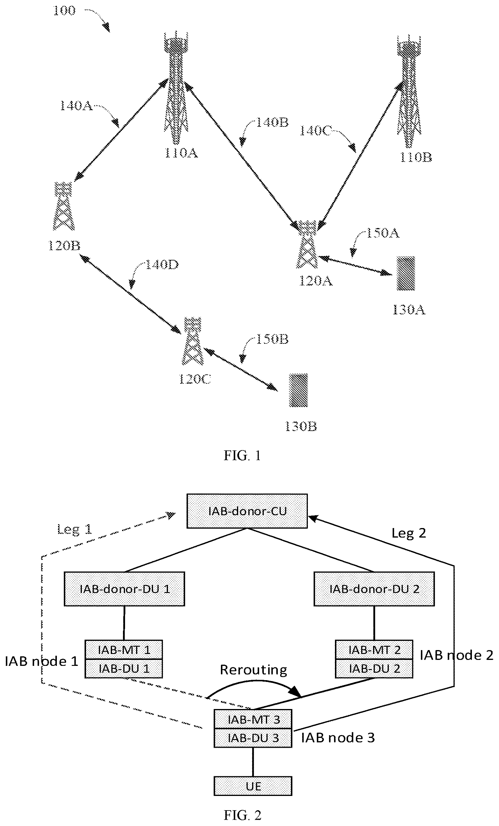 Patent US12621254 — Method and apparatus for a data transmission over a tunnel between donor distributed units — Figure 1