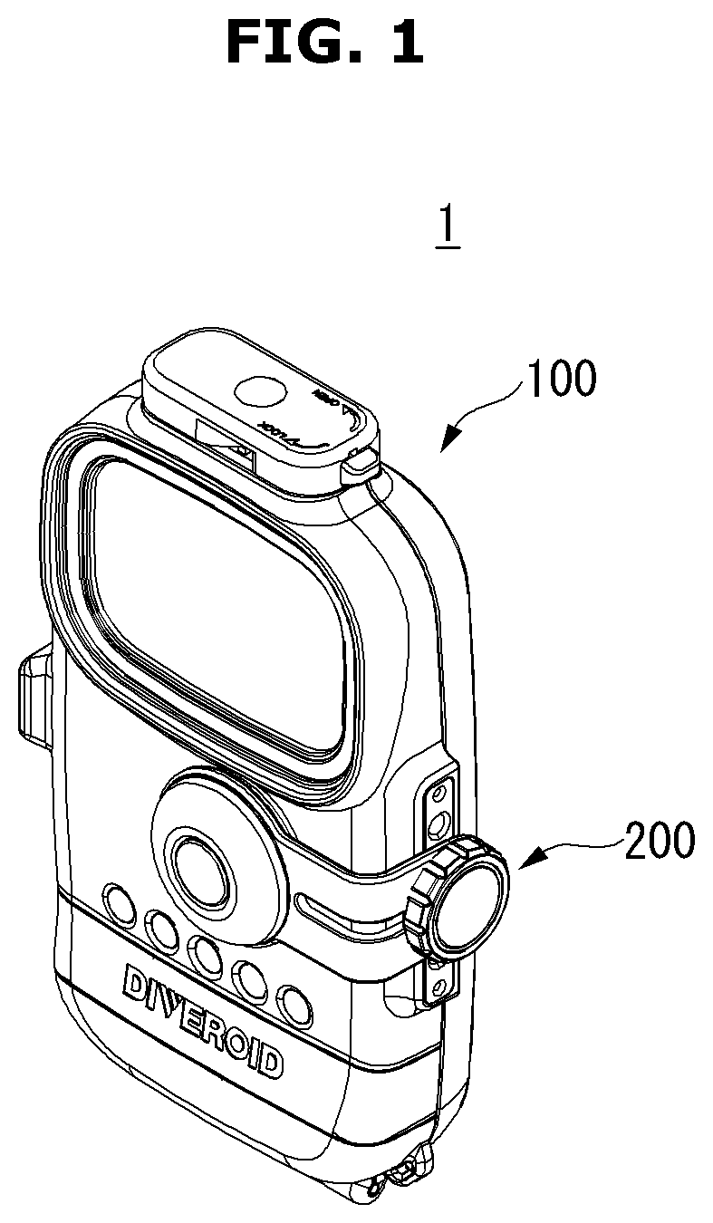 Patent US12621383 — Waterproof device for diving and method for operating same — Figure 1
